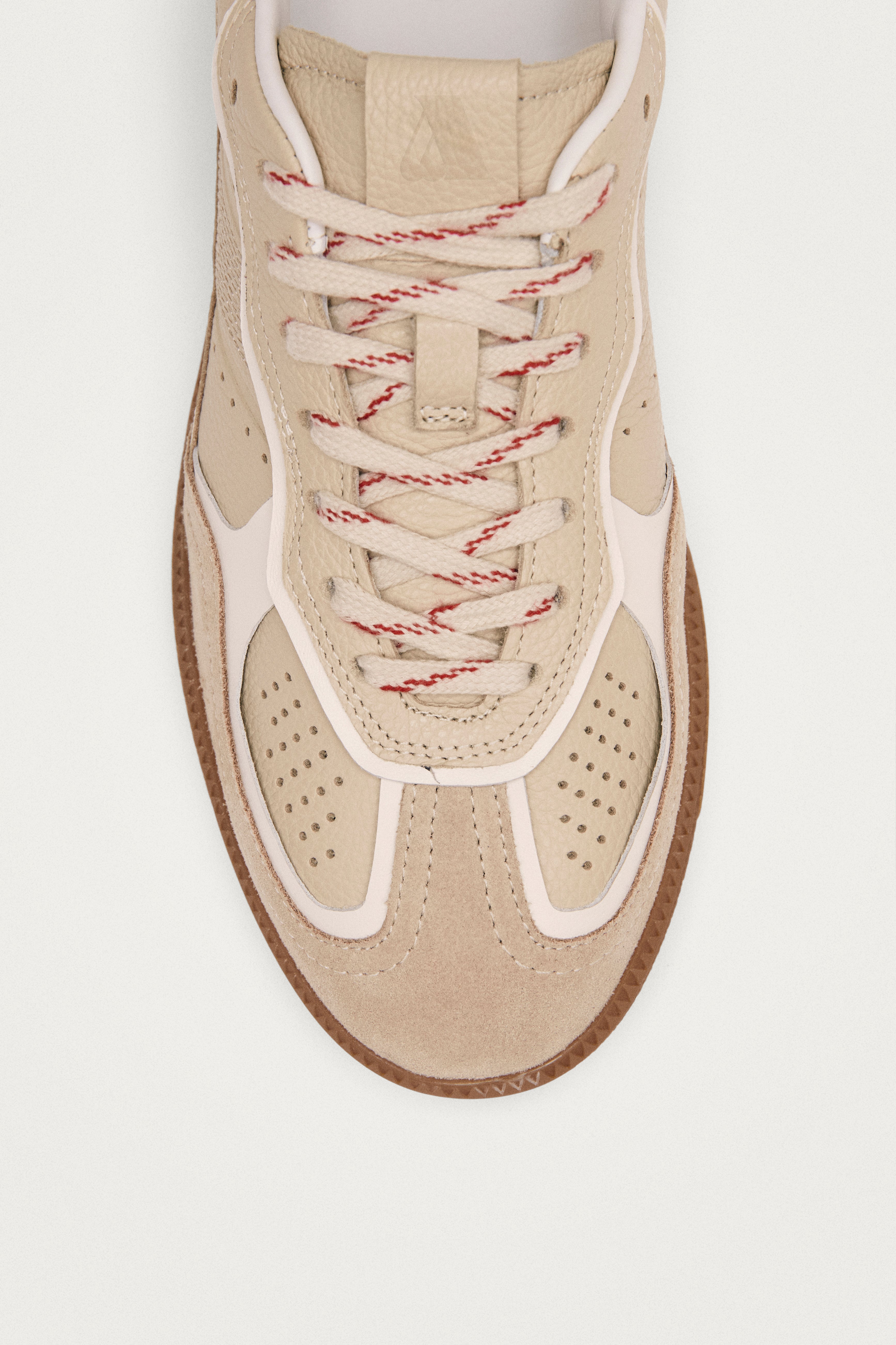 Tb.490 Rife Grain Cream Leather Sneakers