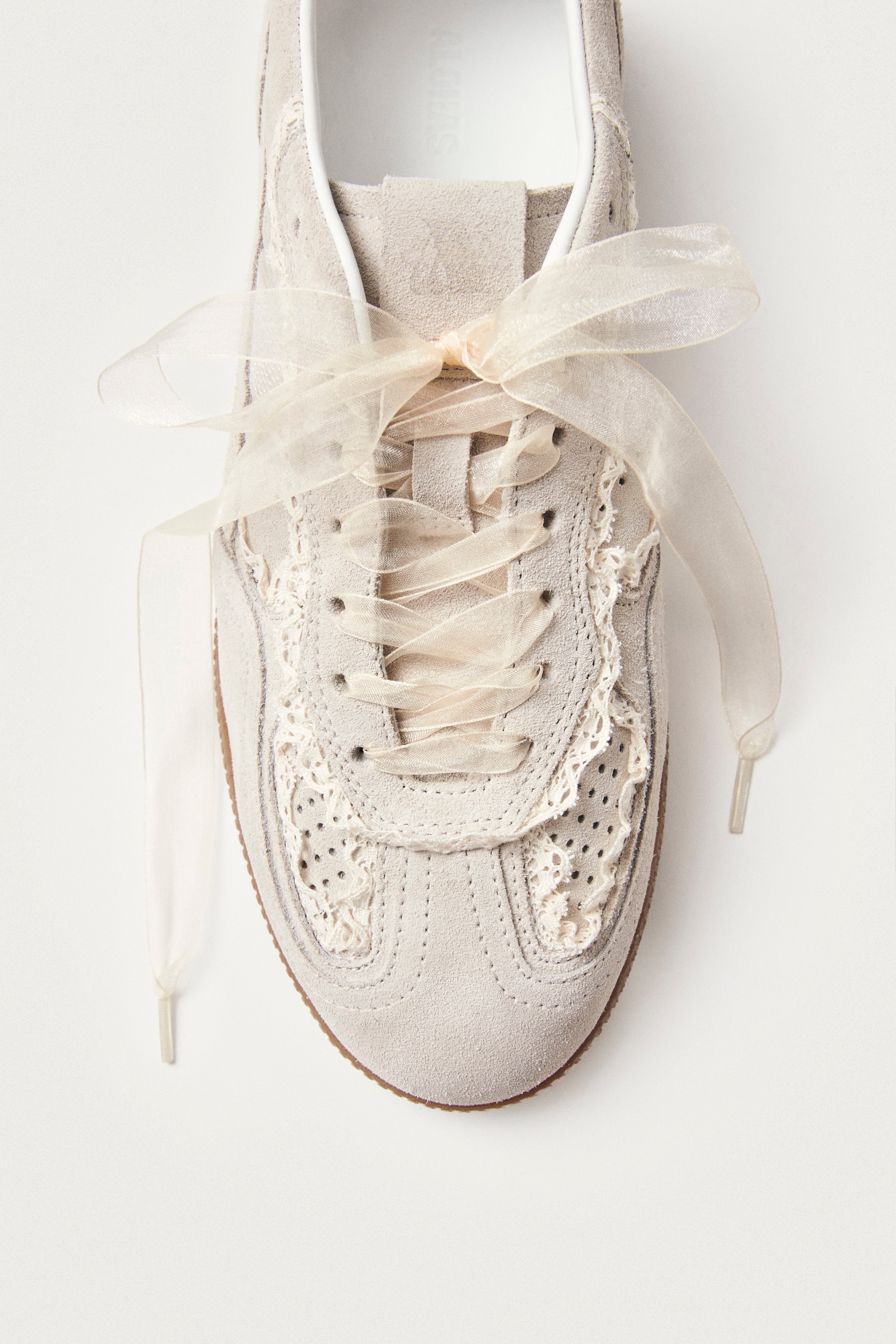 Tb.490 Crochet Cream Leather Sneakers