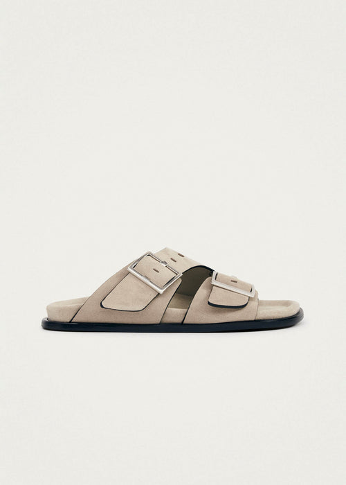 Alba Suede Beige Leather Sandals