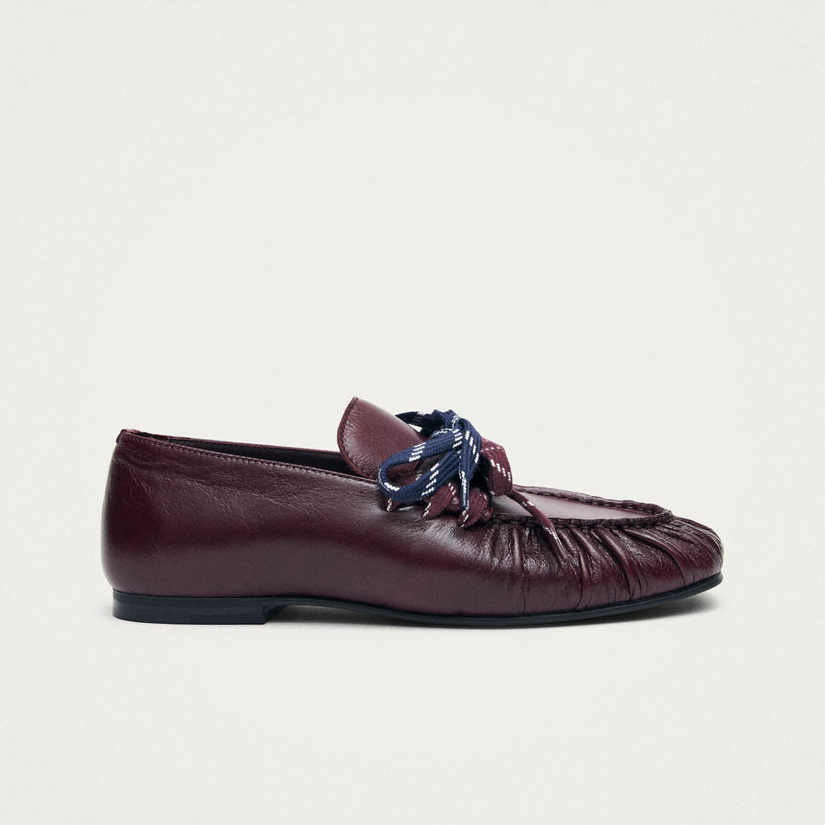 Aven Lace Rift Burgundy Leather Loafers