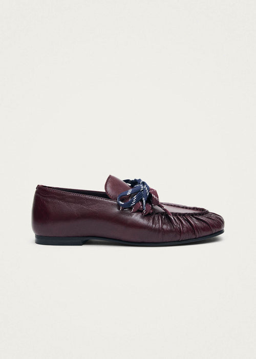 Aven Lace Rift Burgundy Leather Loafers