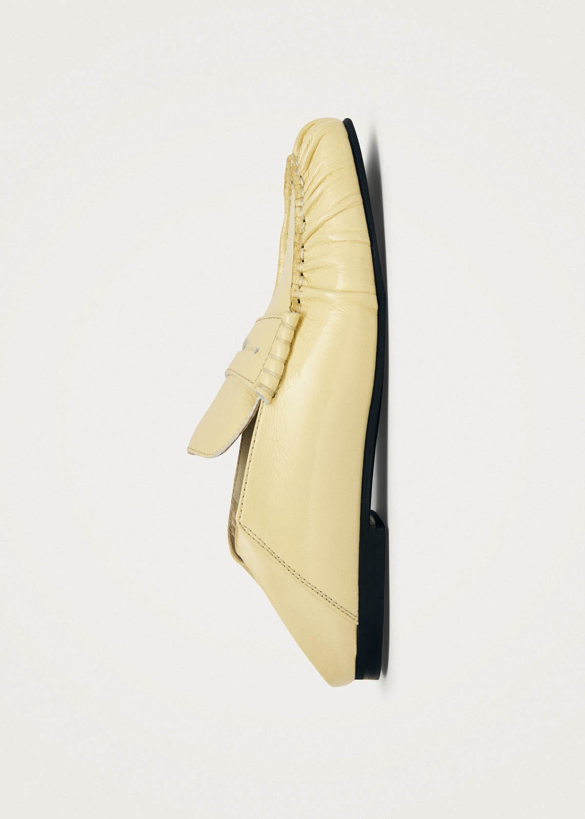 Aven Mule Patent Pale Yellow Leather Loafers