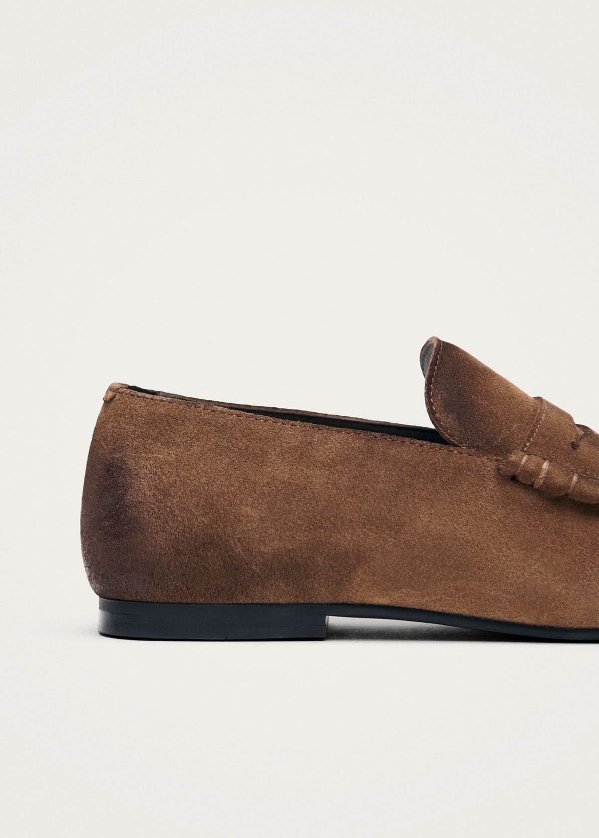 Aven Vintage Effect Suede Brown Leather Loafers