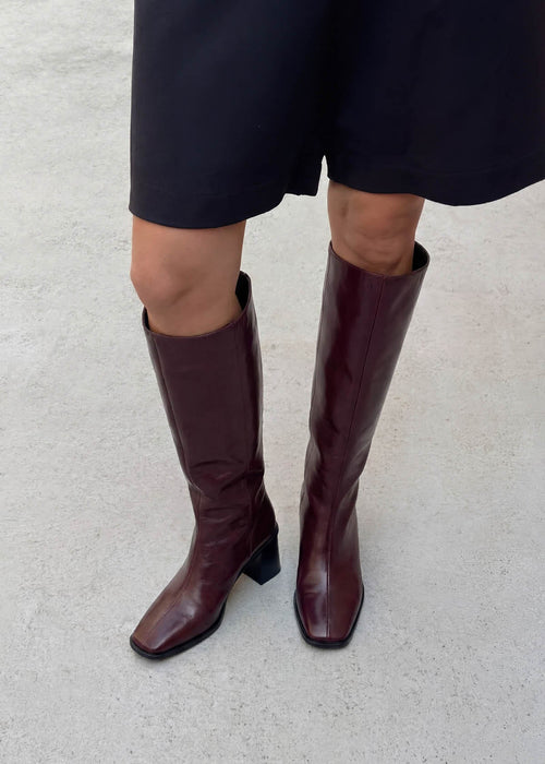 East Rift Burgundy Leather Boots