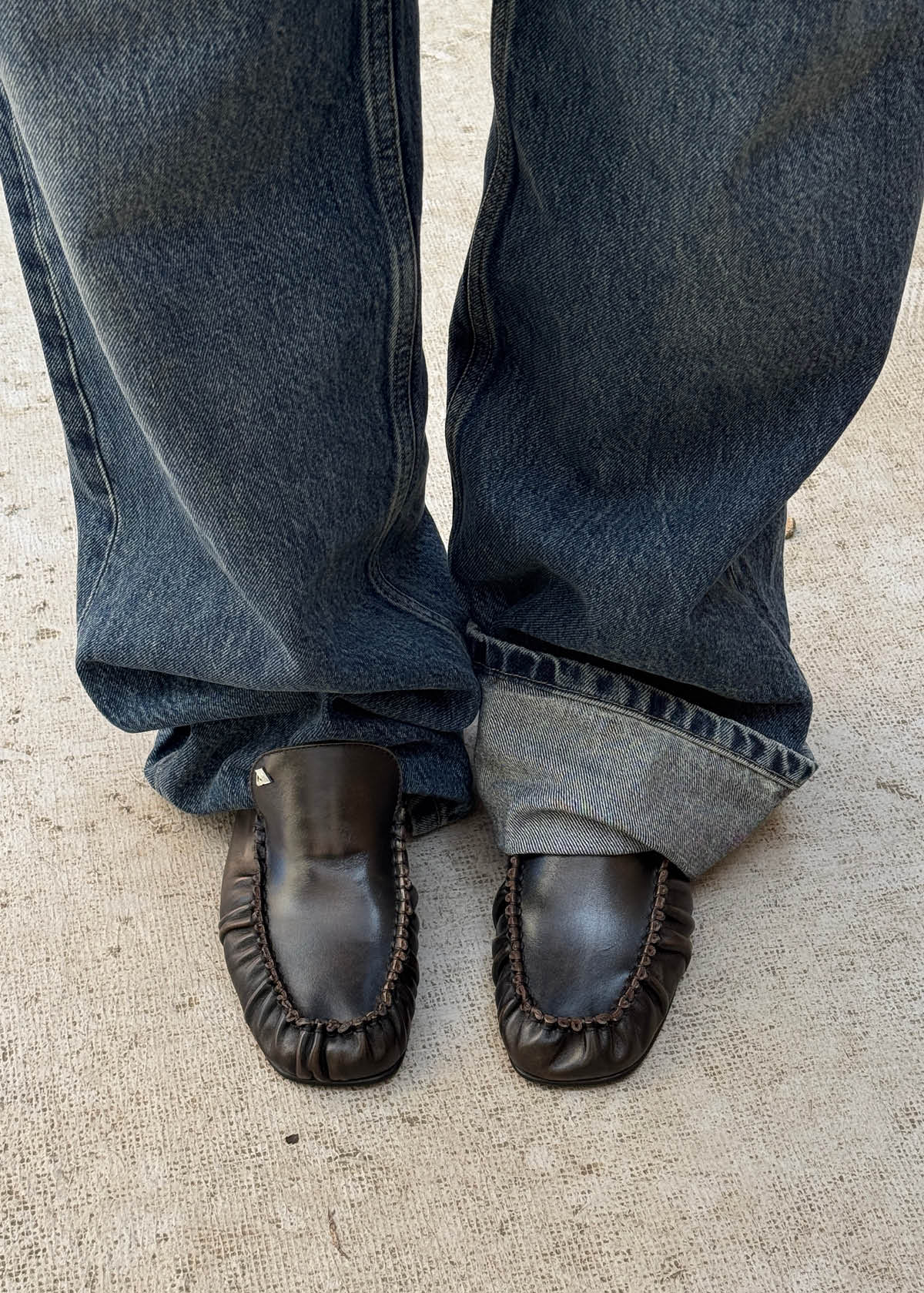 Gabe Vintage Effect Brown Leather Loafers
