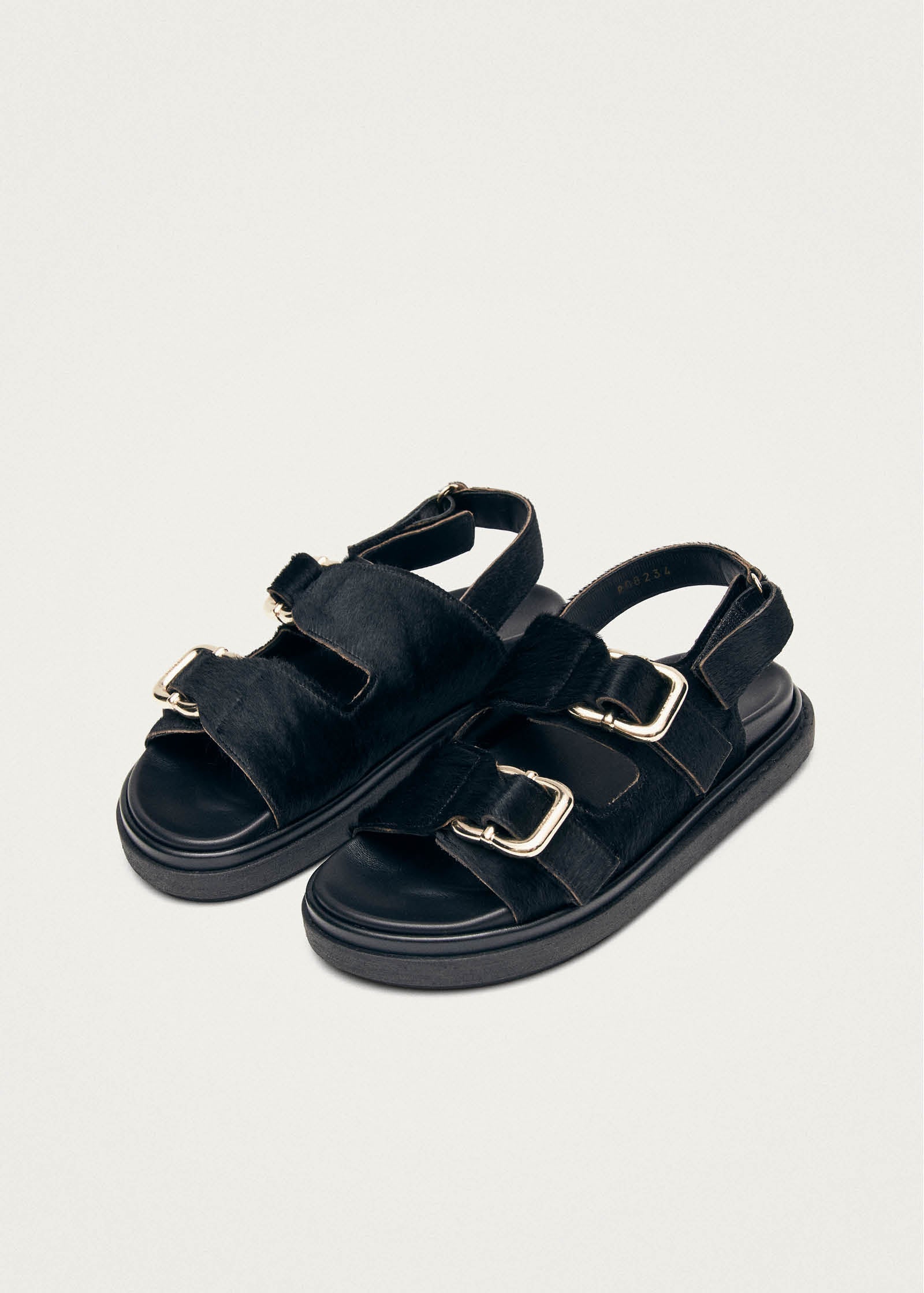 Harper Soft Black Leather Sandals