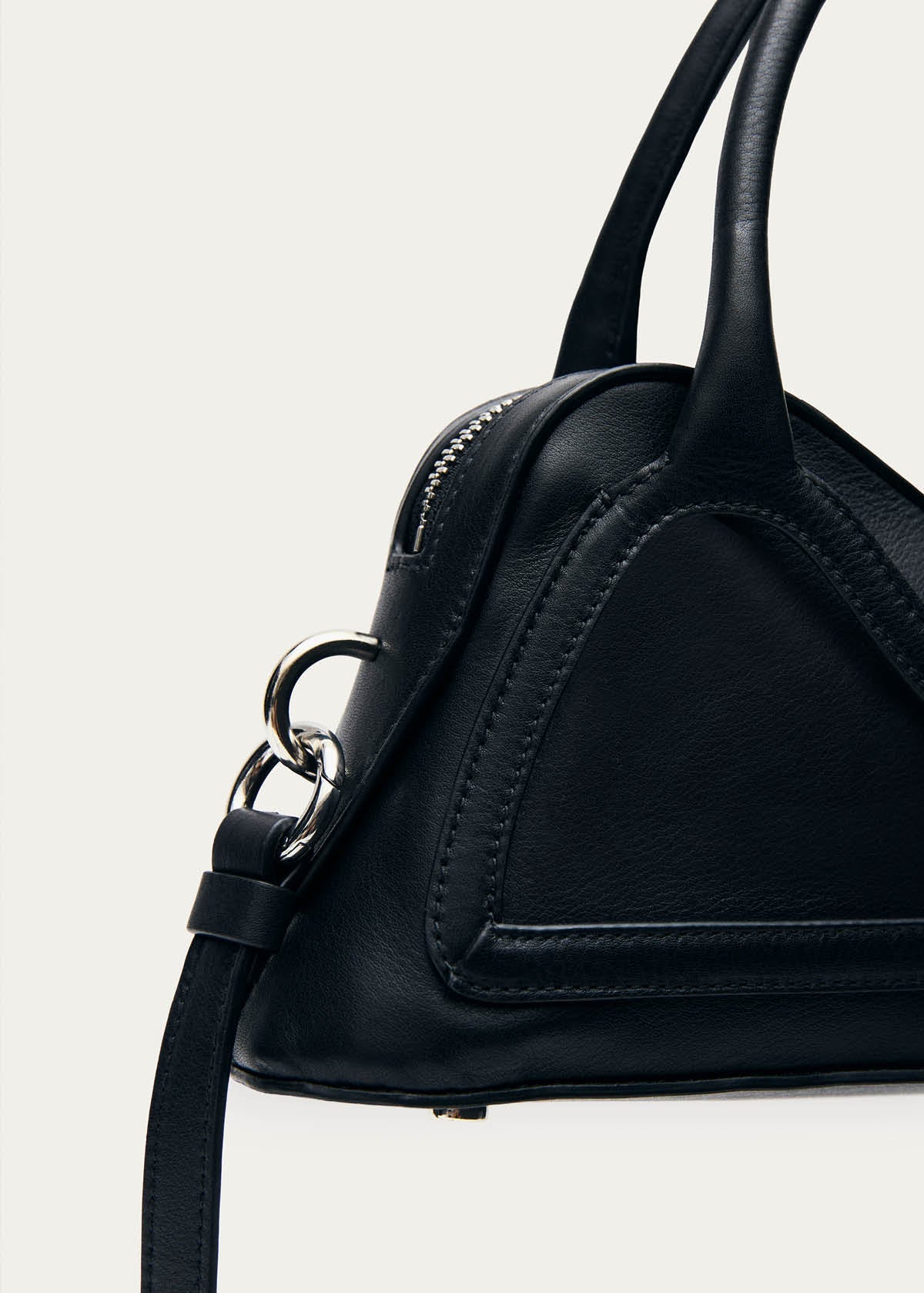 Hilma Mini Vinyl Black Leather Bag