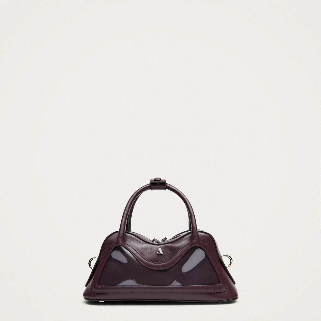 Hilma Mini Vinyl Burgundy Leather Bag
