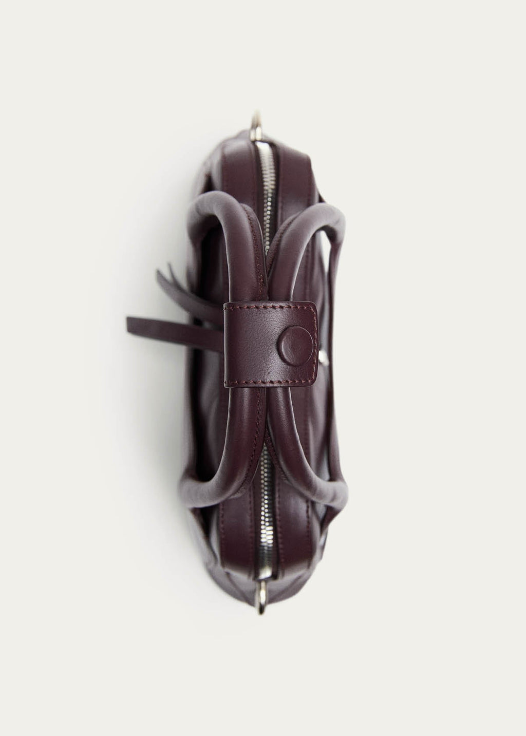 Hilma Mini Vinyl Burgundy Leather Bag
