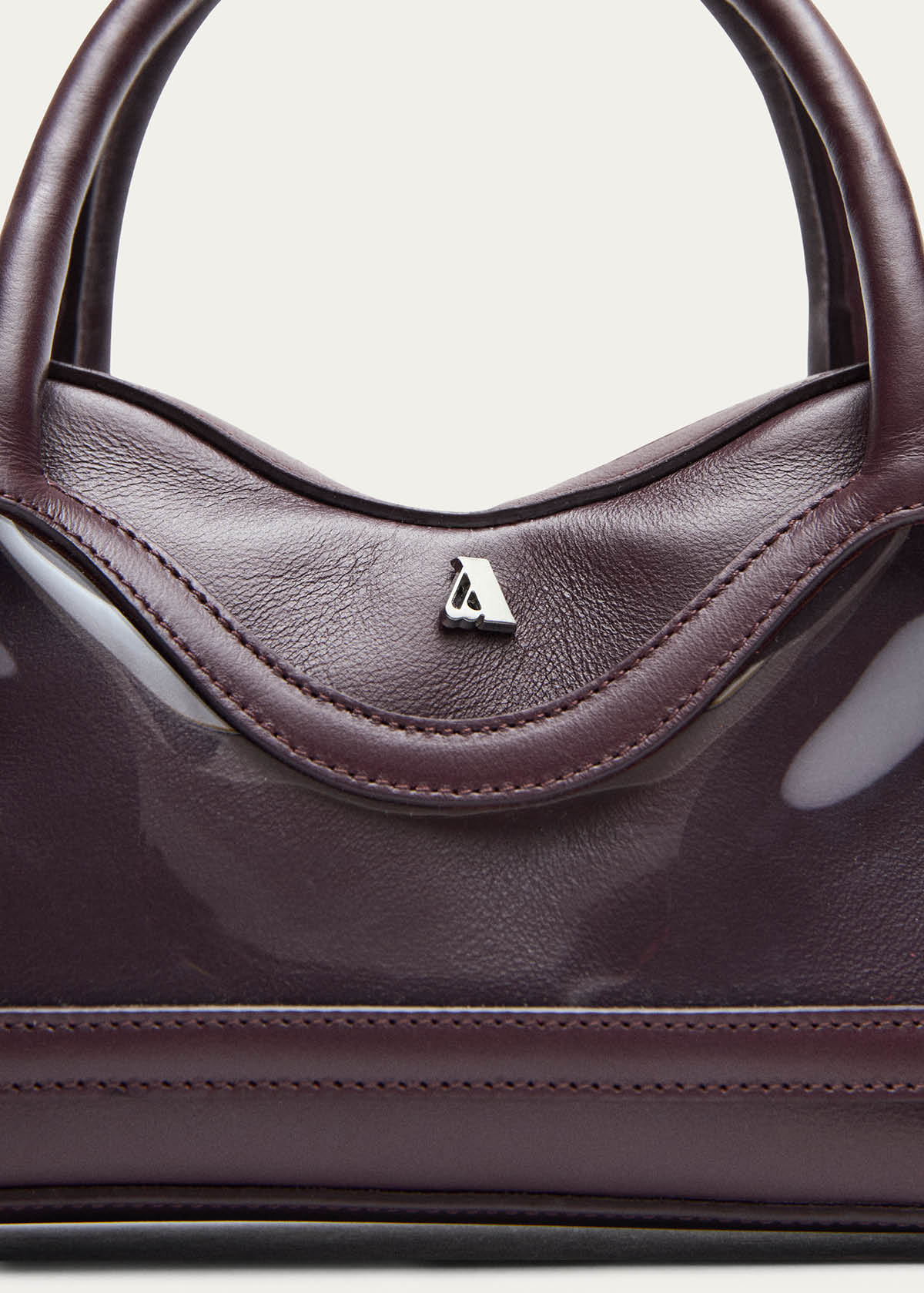 Hilma Mini Vinyl Burgundy Leather Bag