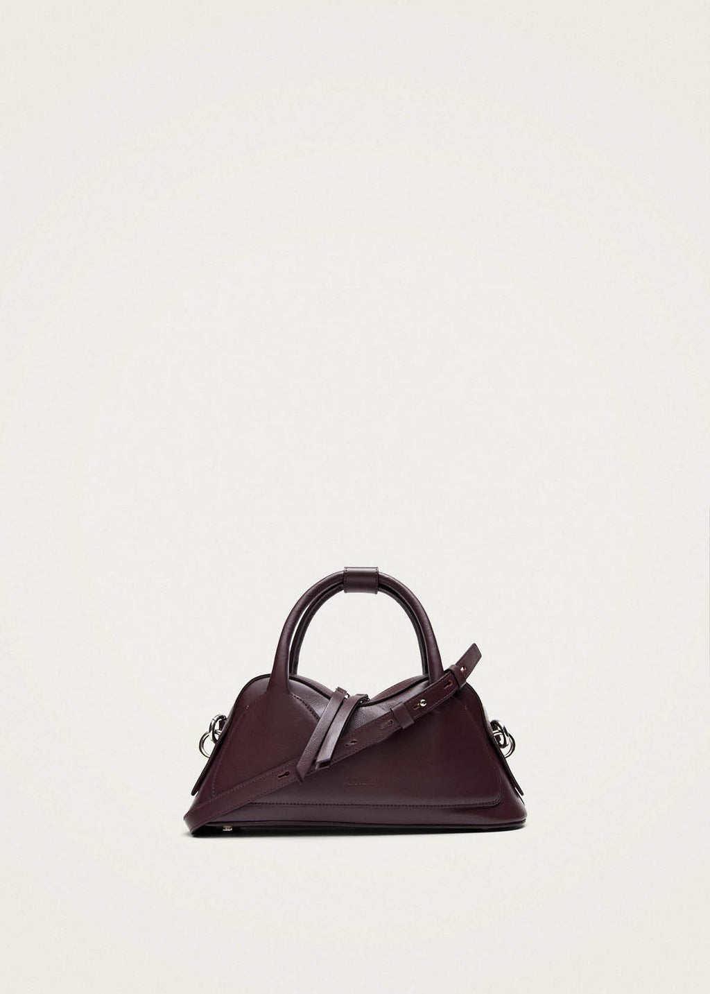 Hilma Mini Vinyl Burgundy Leather Bag