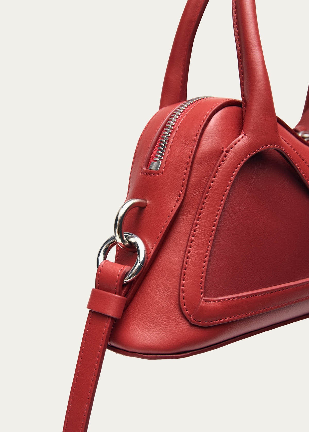 Hilma Mini Vinyl Red Leather Bag
