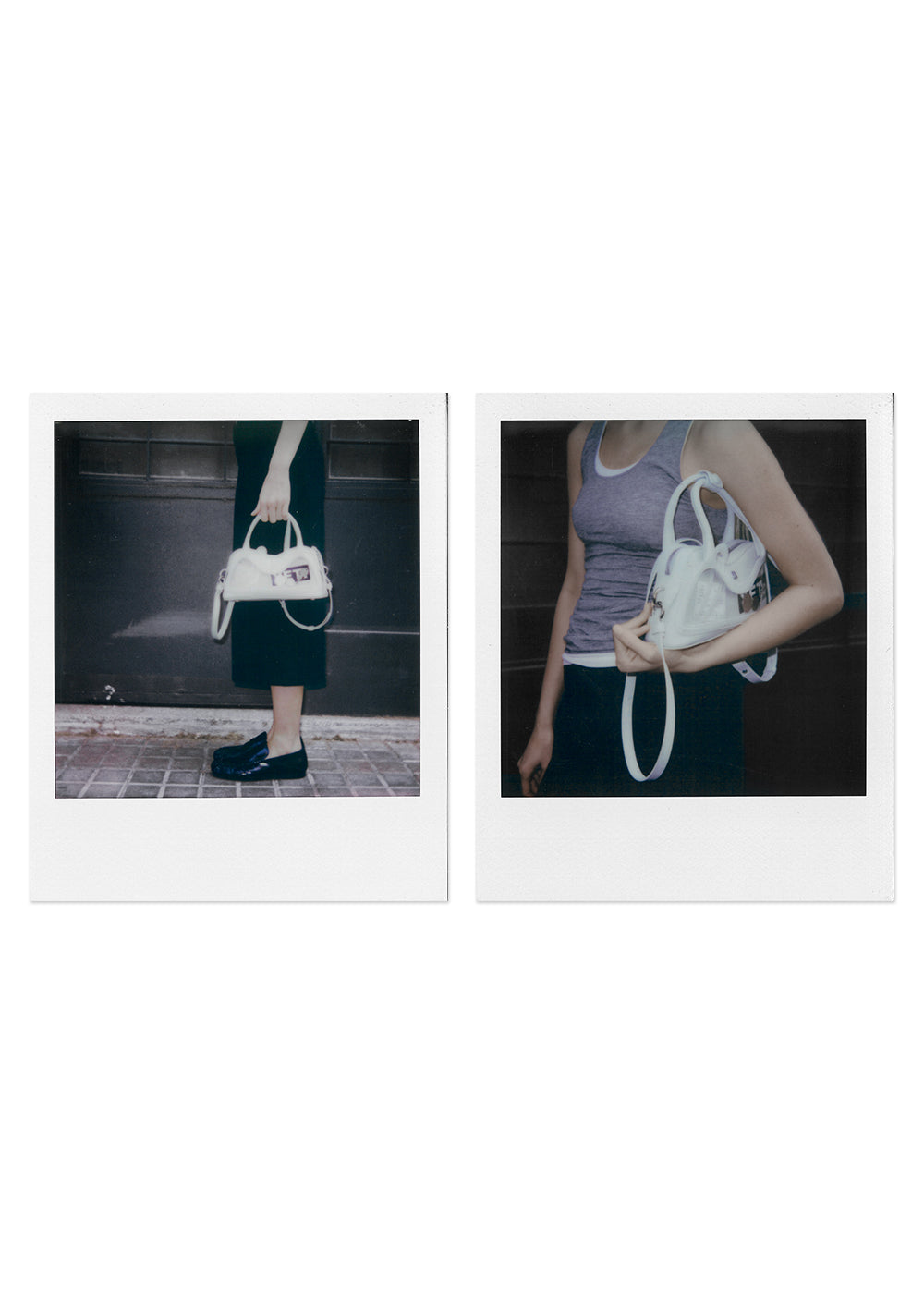 Hilma Mini Vinyl White Leather Bag