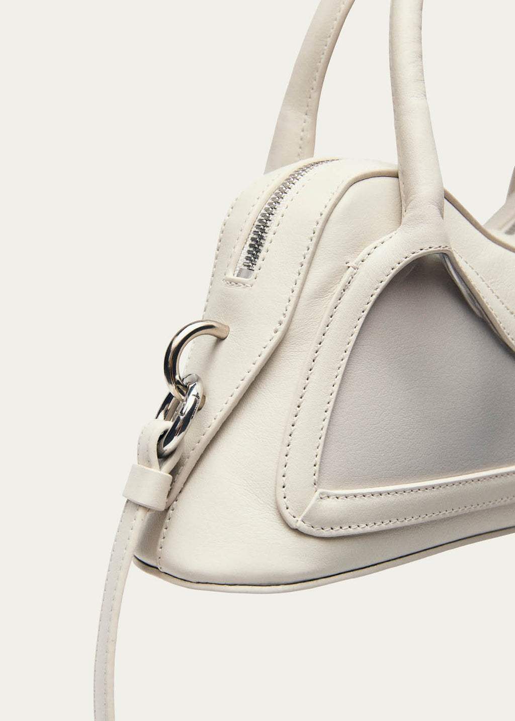 Hilma Mini Vinyl White Leather Bag