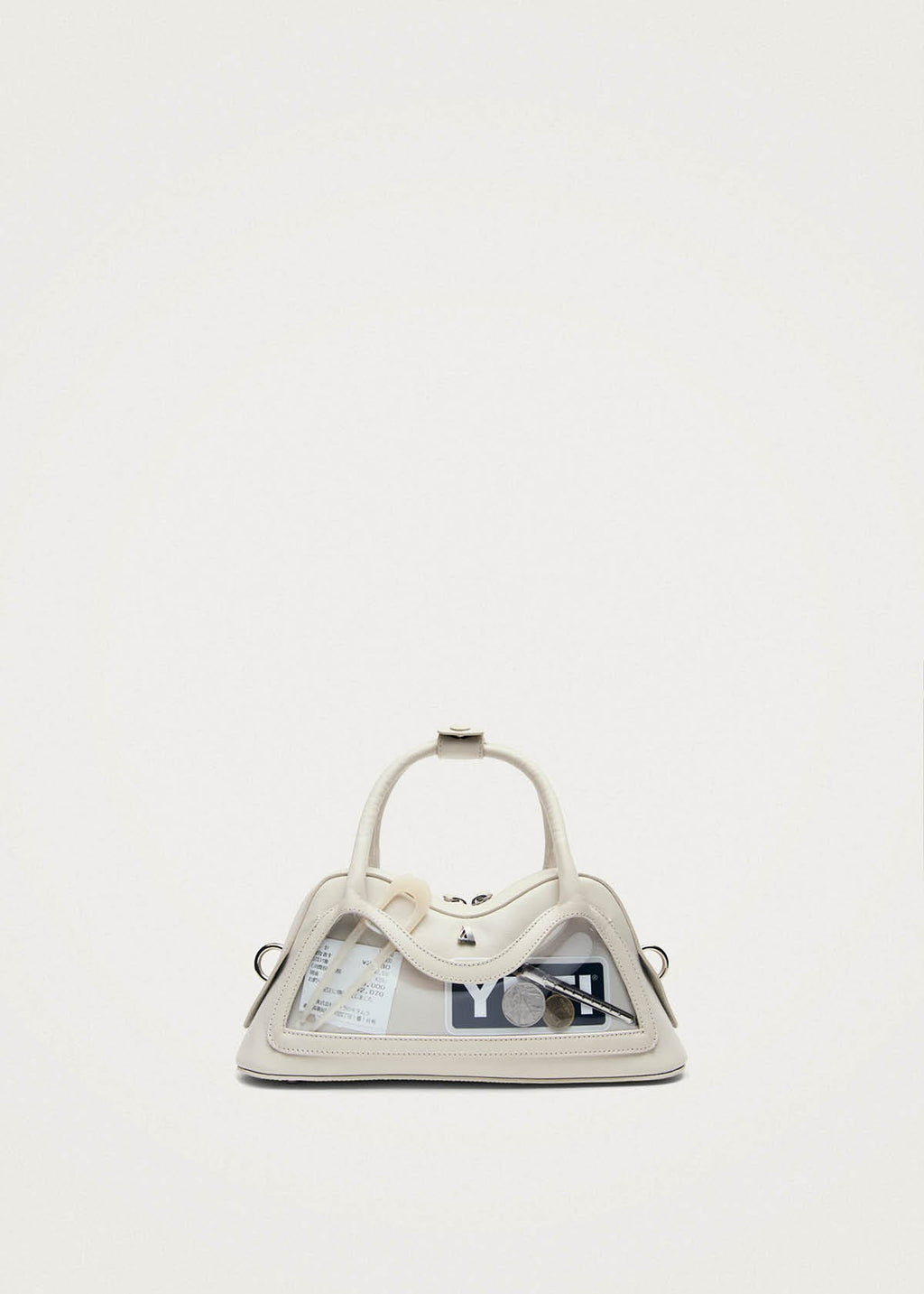 Hilma Mini Vinyl White Leather Bag