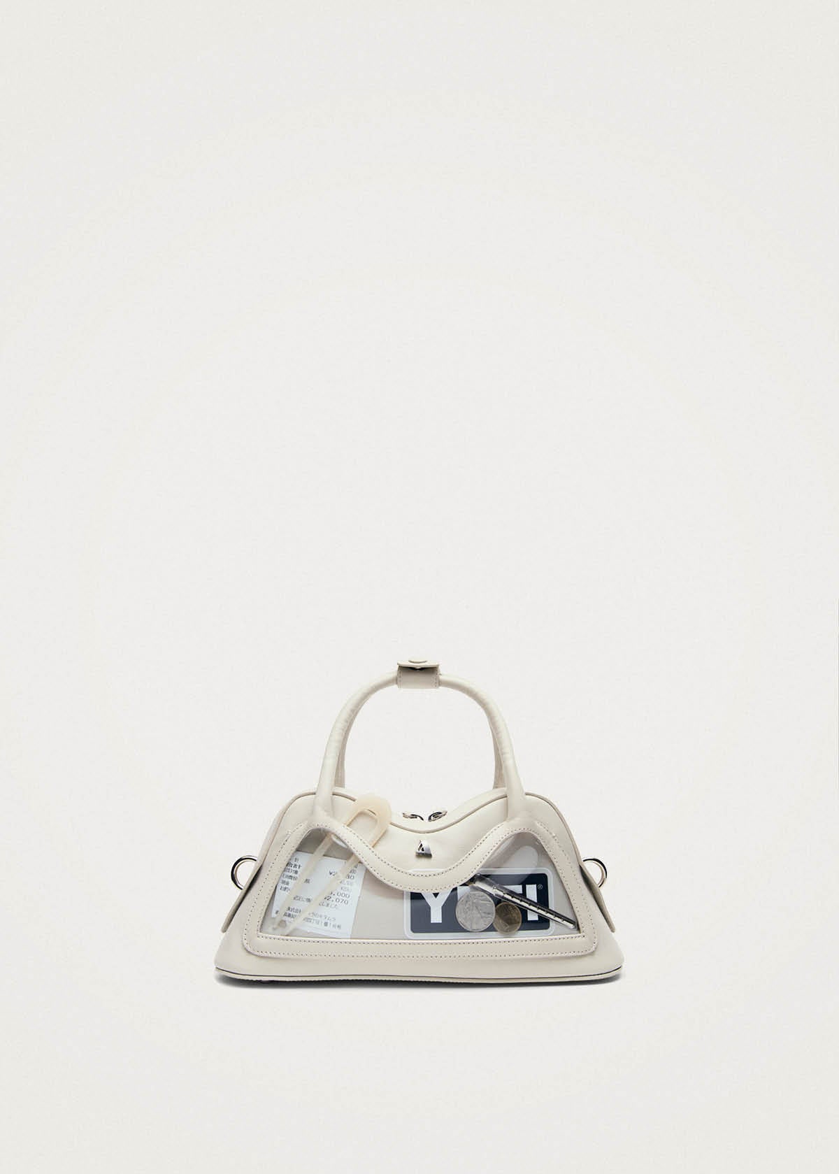 Hilma Mini Vinyl White Leather Bag