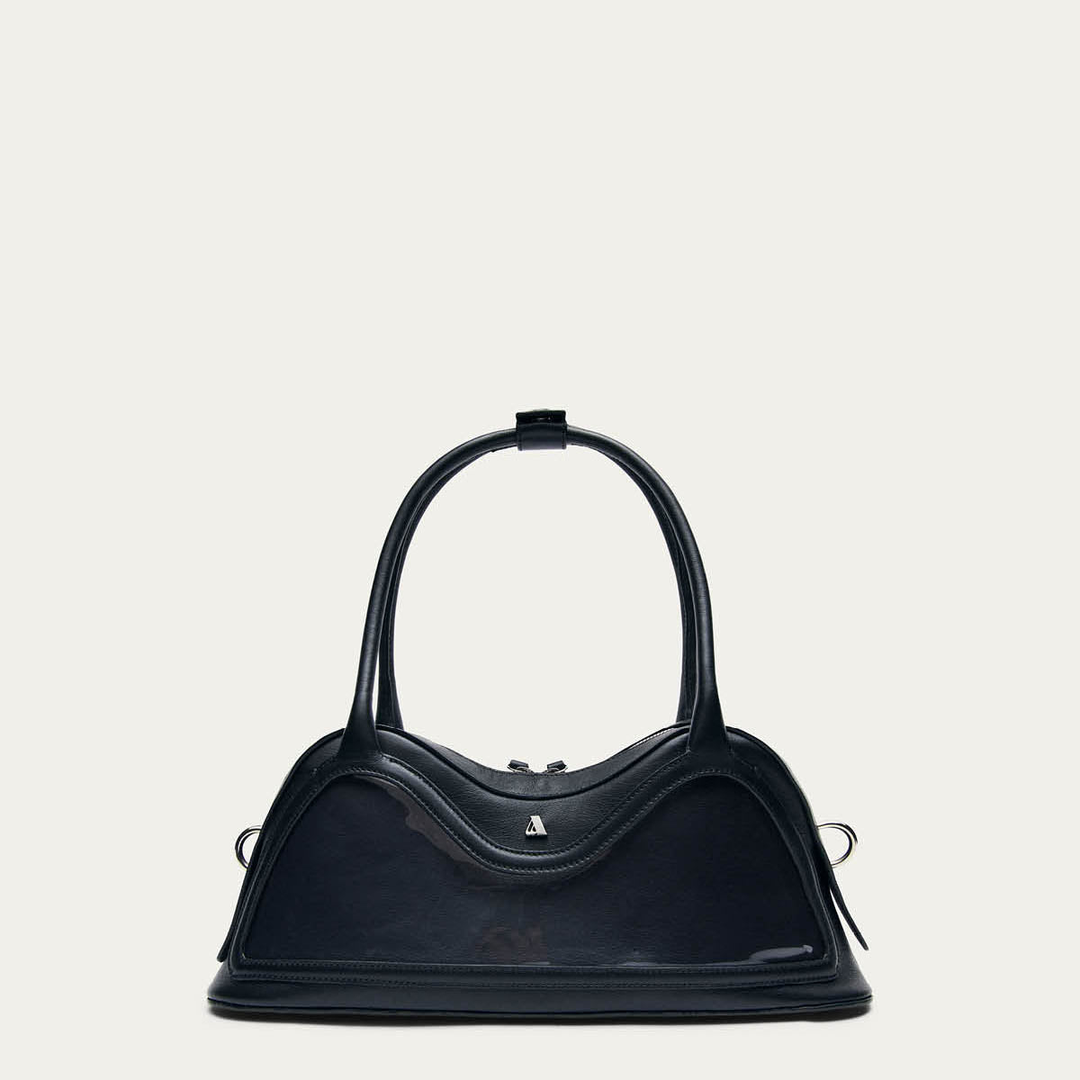 Hilma Vinyl Black Leather Bag