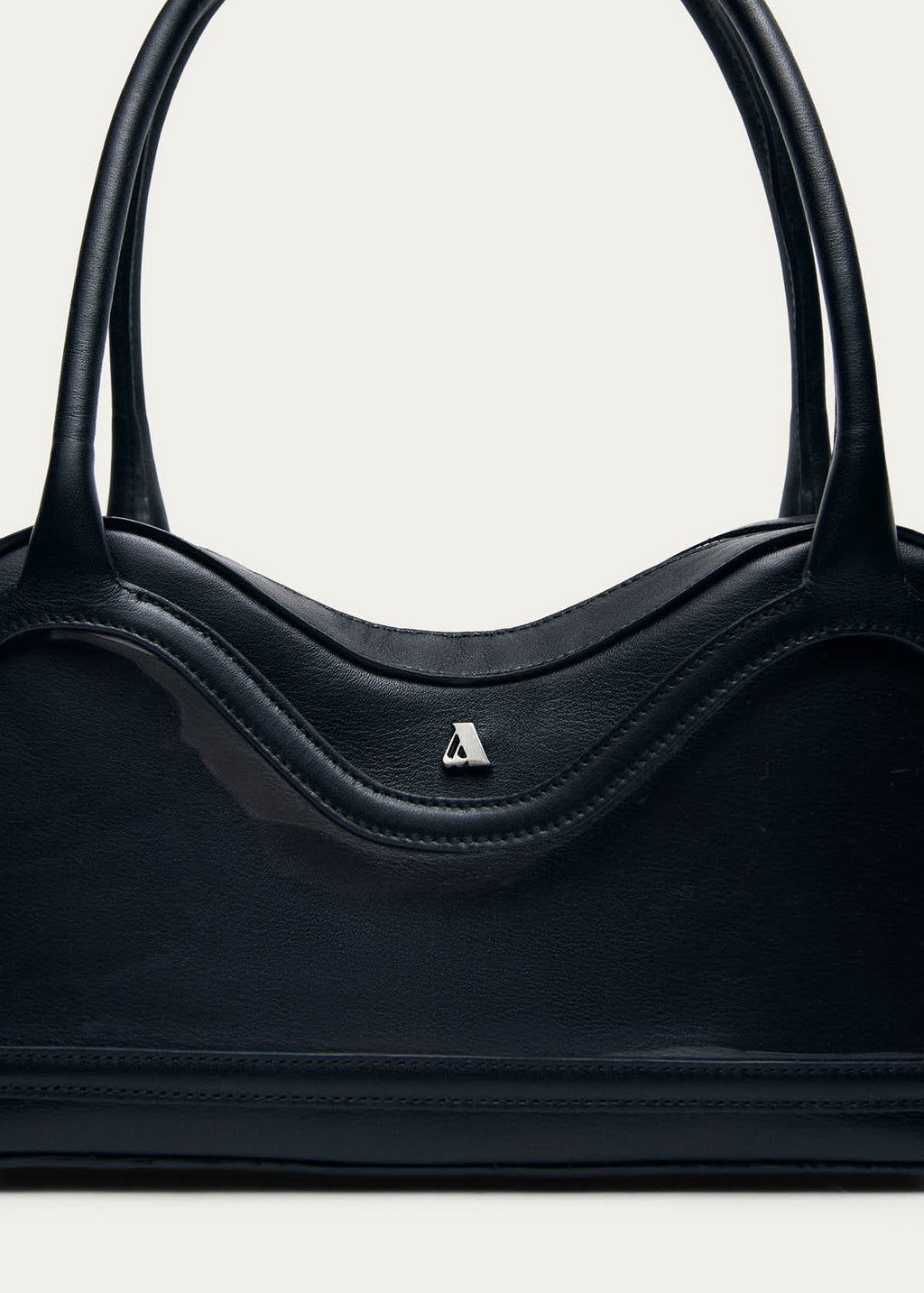 Hilma Vinyl Black Leather Bag