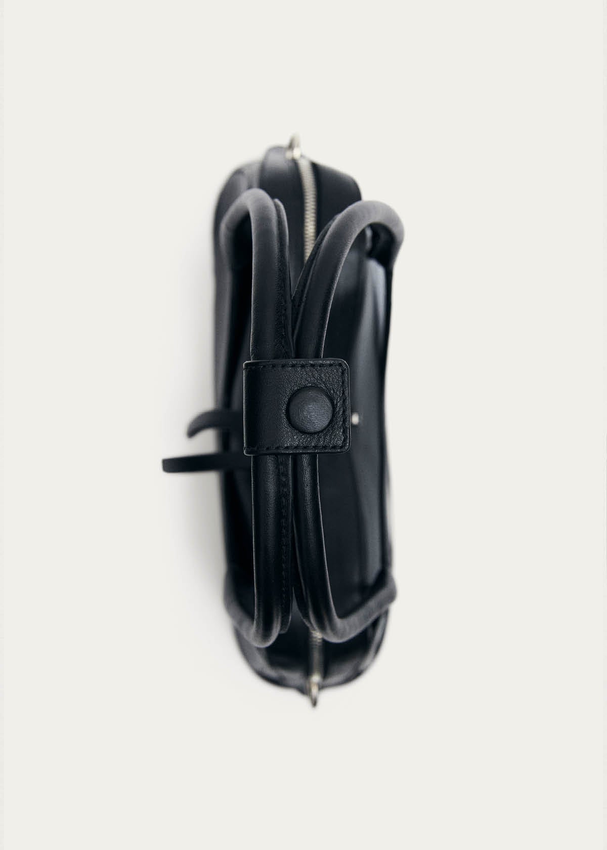 Hilma Vinyl Black Leather Bag