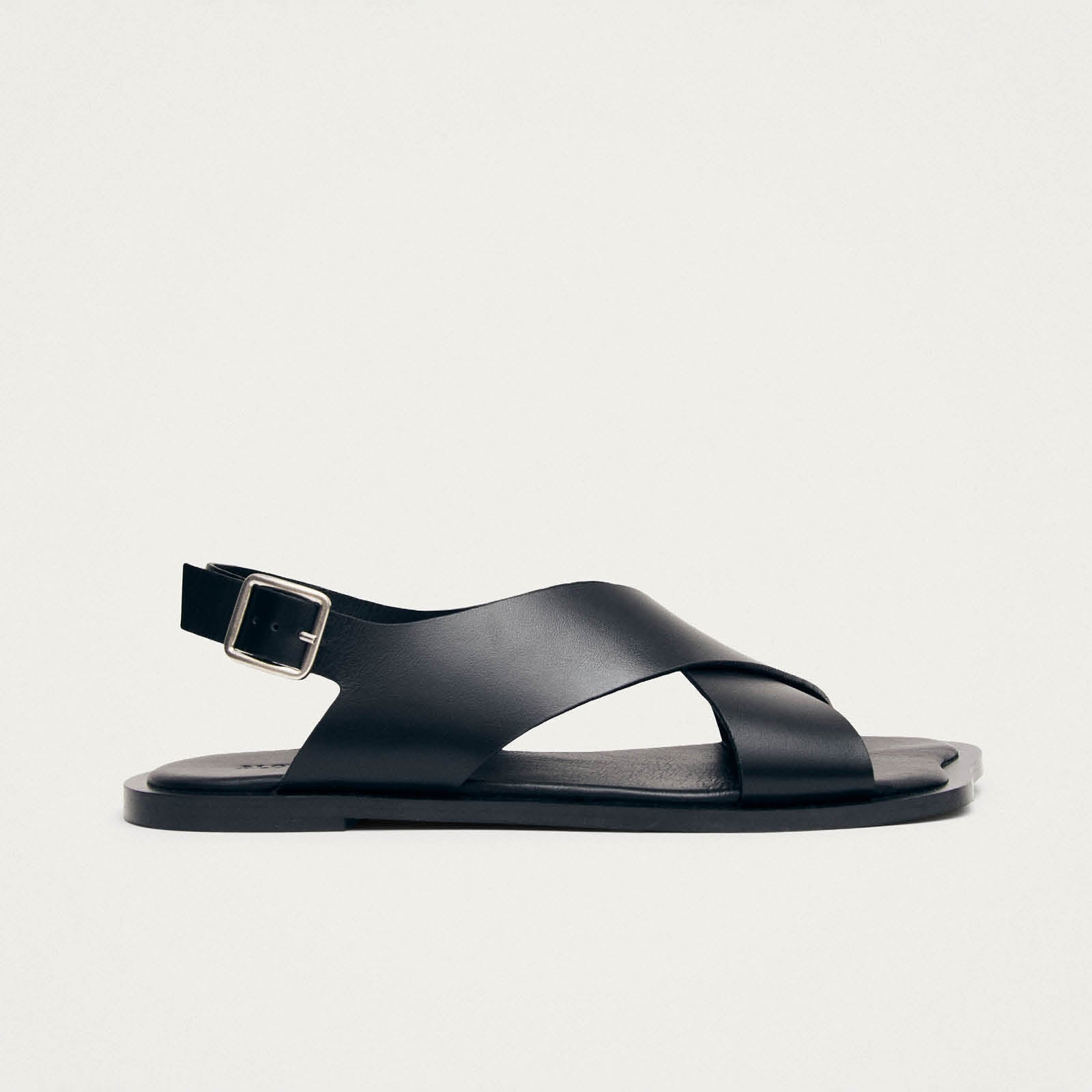 Nalu Black Leather Sandals
