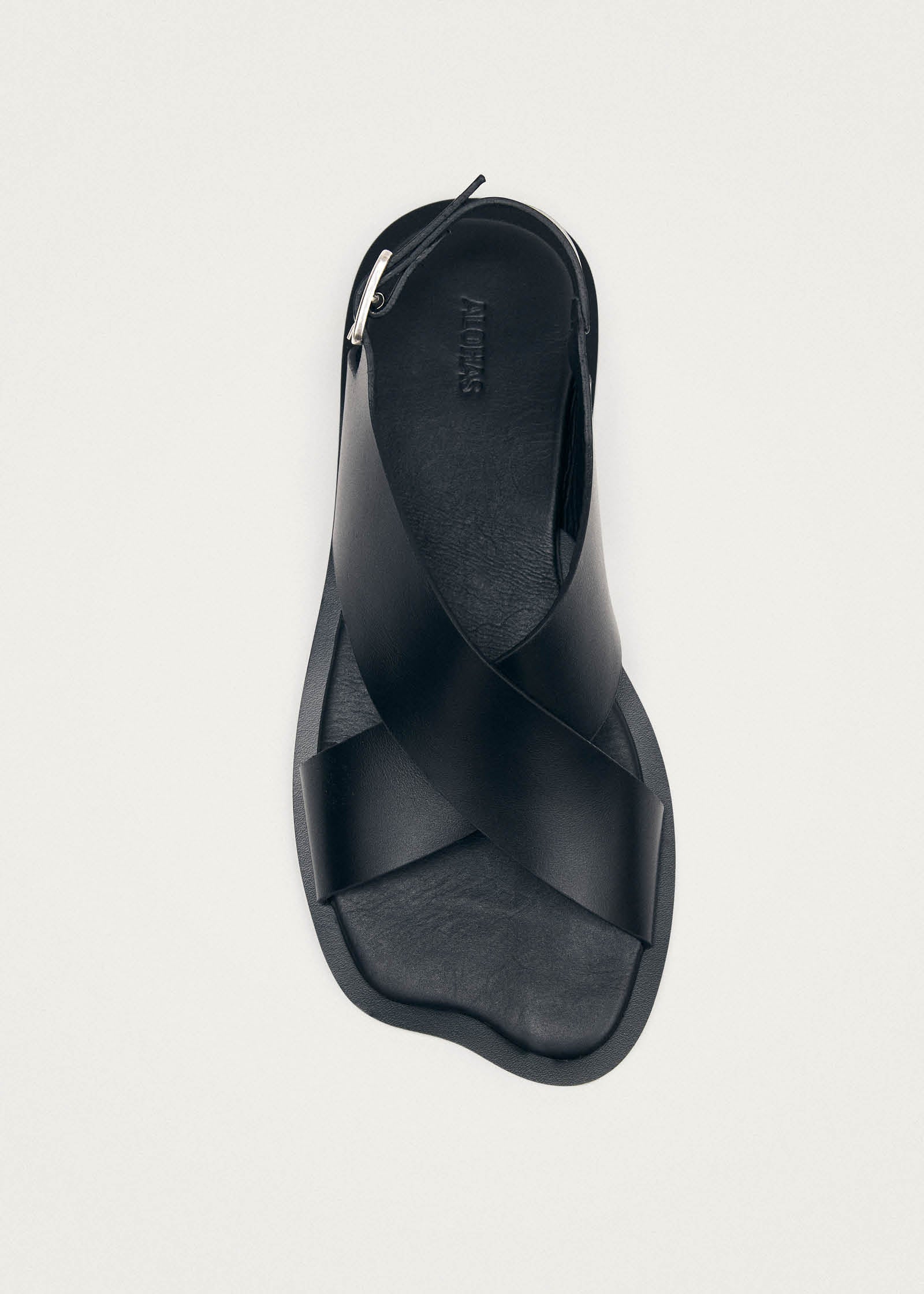 Nalu Black Leather Sandals