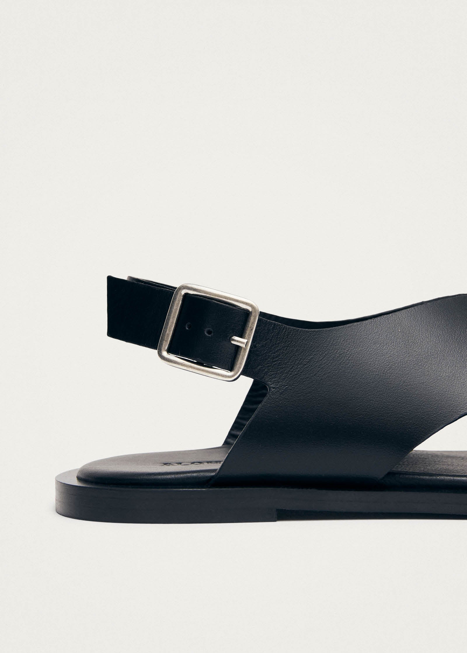 Nalu Black Leather Sandals