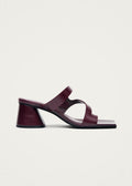 Orielle Rift Burgundy Leather Sandals