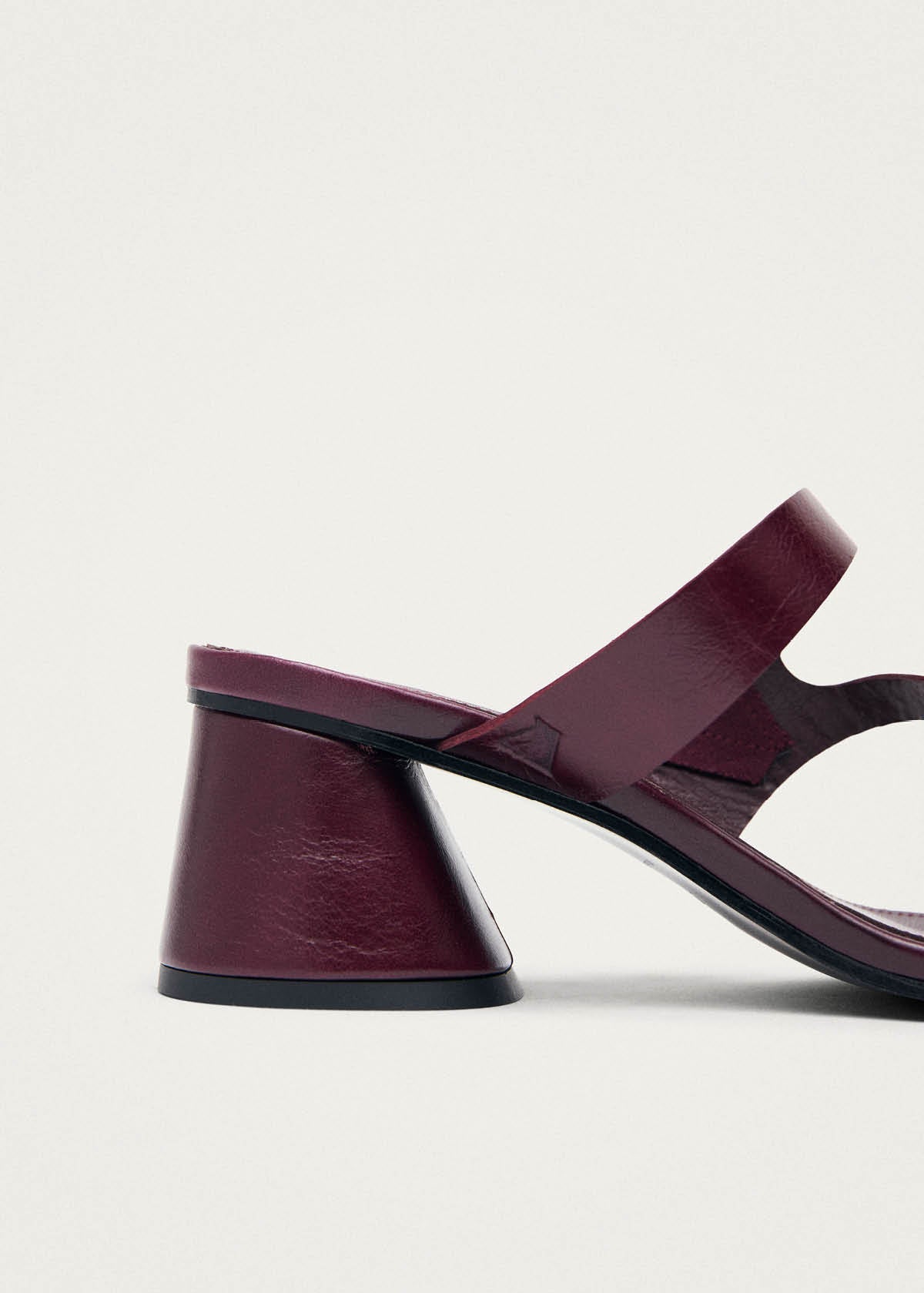 Orielle Rift Burgundy Leather Sandals