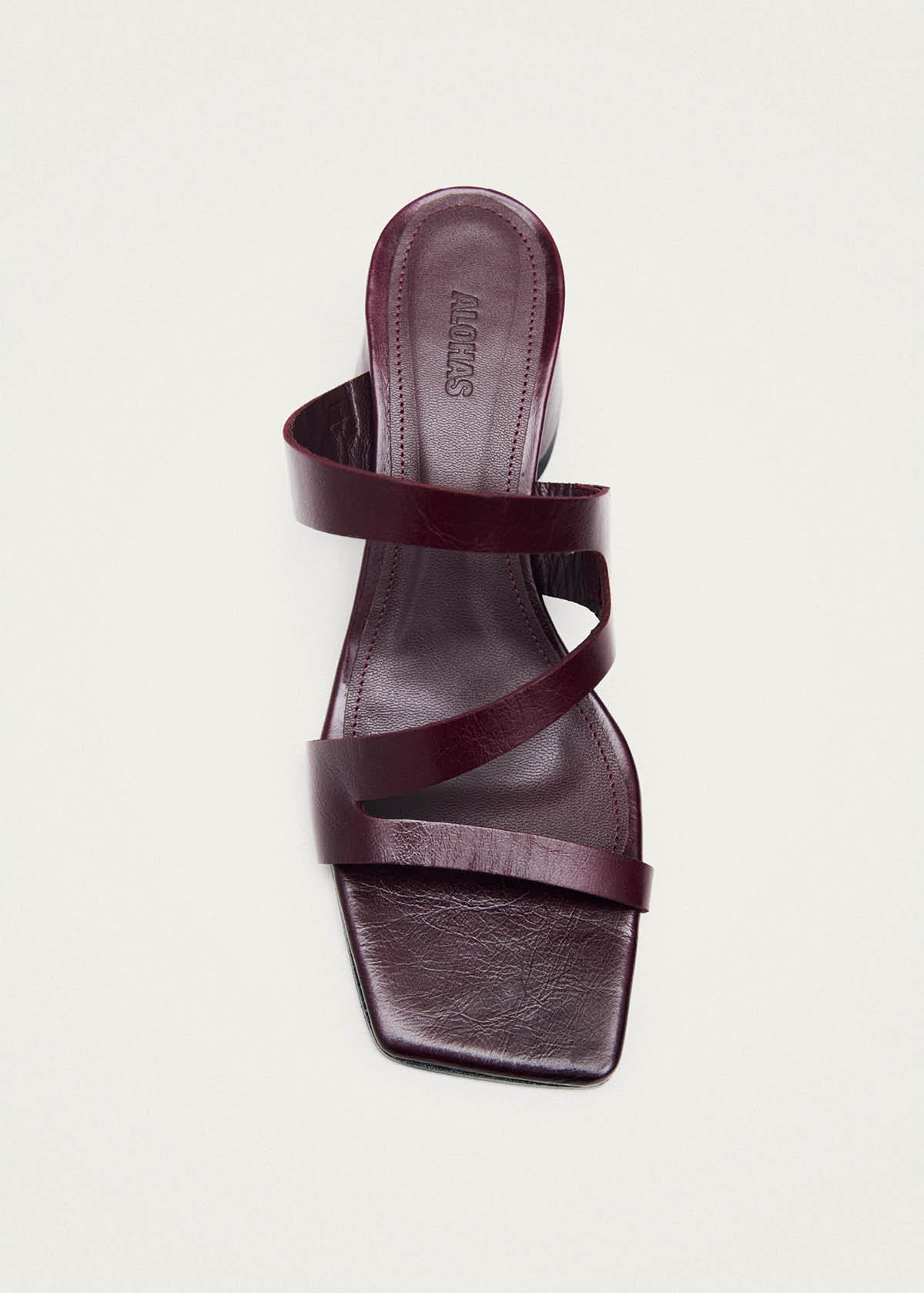 Orielle Rift Burgundy Leather Sandals