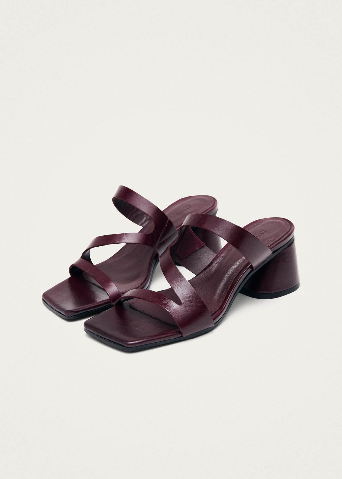 Orielle Rift Burgundy Leather Sandals