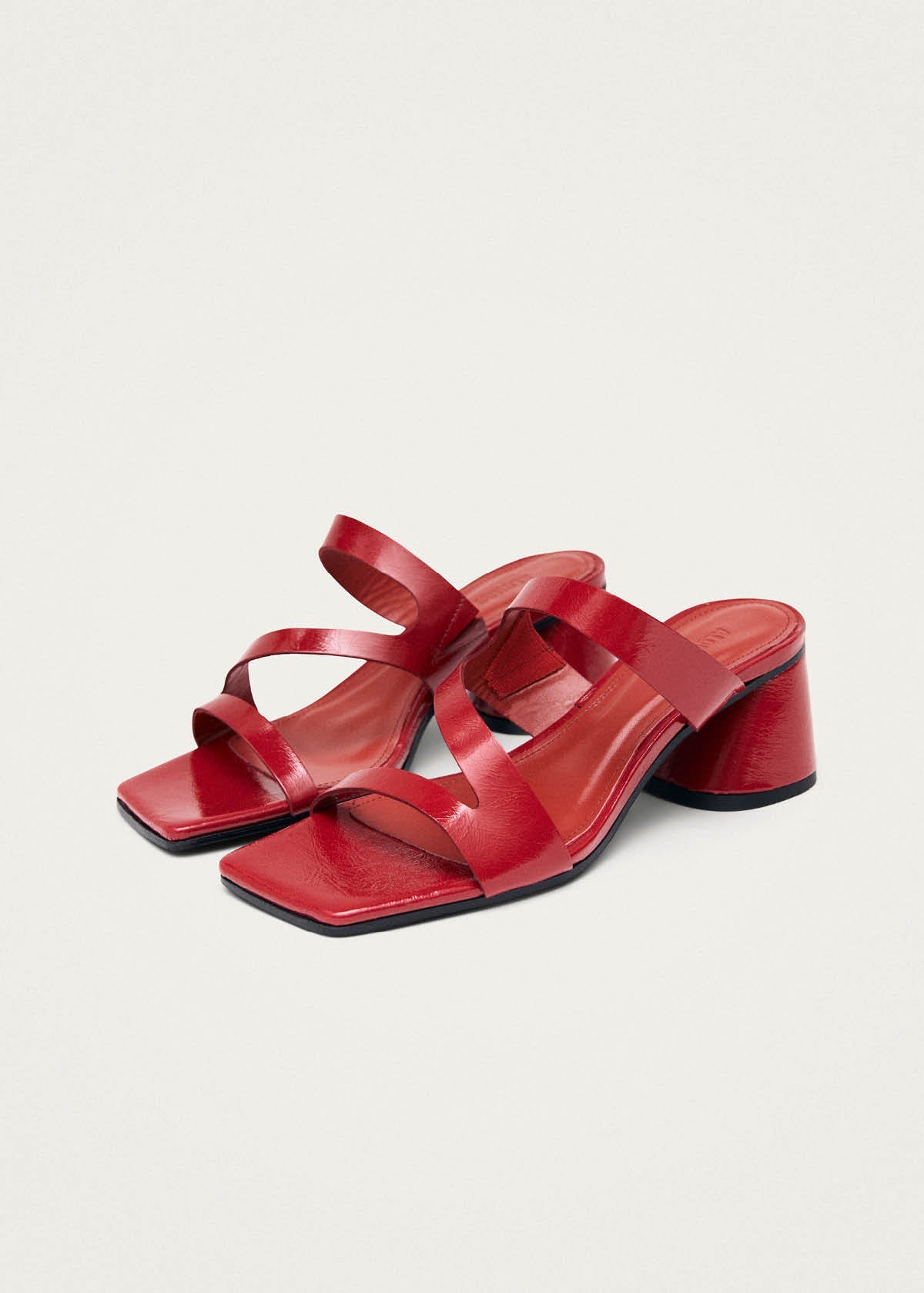 Orielle Rift Red Leather Sandals