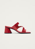 Orielle Rift Red Leather Sandals