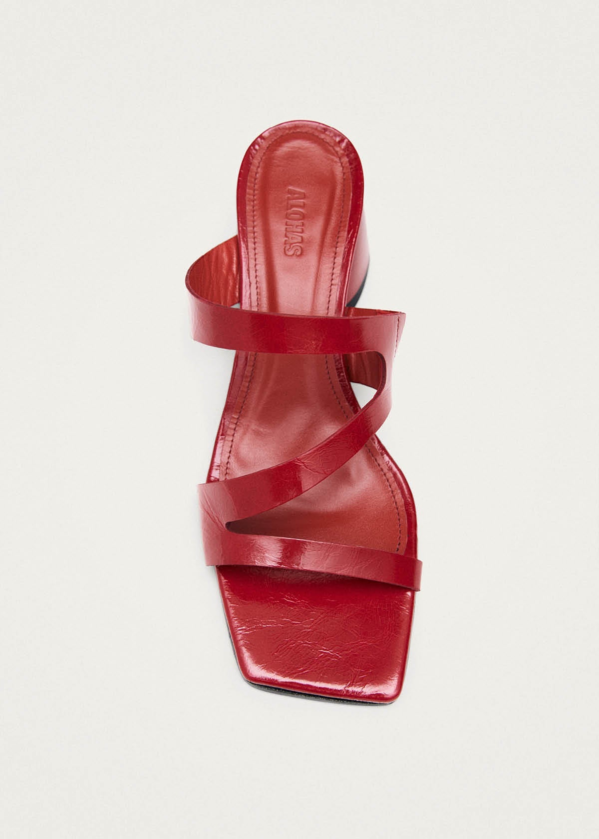 Orielle Rift Red Leather Sandals