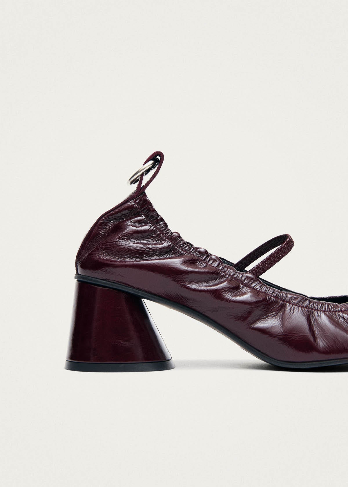 Rhiane Patent Burgundy Leather Pumps