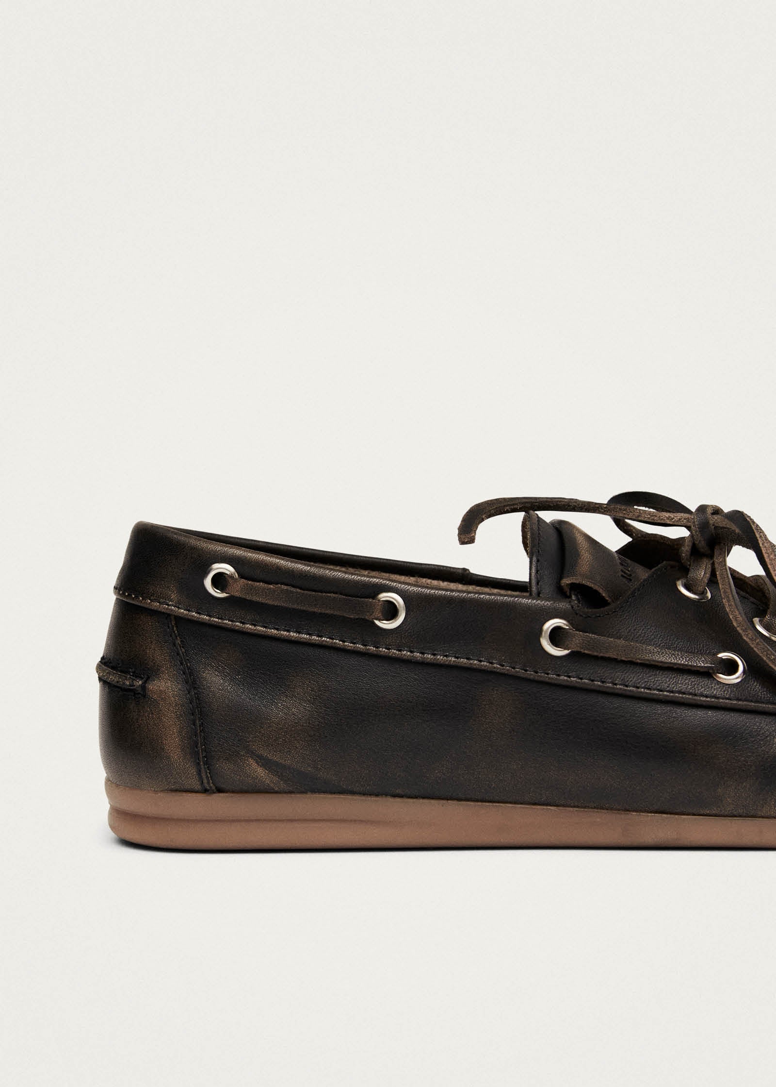 Rowan Vintage Effect Brown Leather Loafers