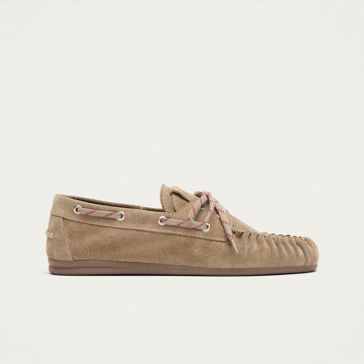 Rowan Sporty Suede Beige Leather Loafers