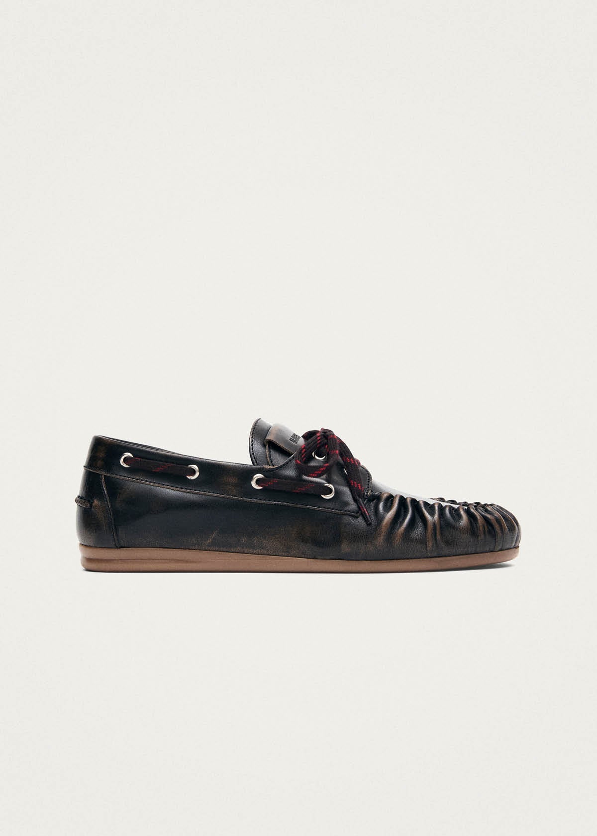 Rowan Sporty Vintage Effect Brown Leather Loafers