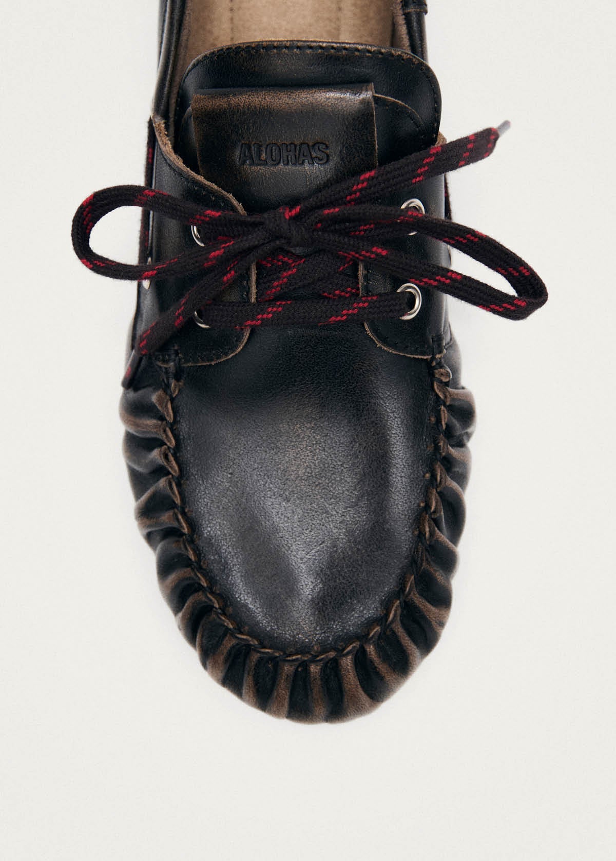 Rowan Sporty Vintage Effect Brown Leather Loafers