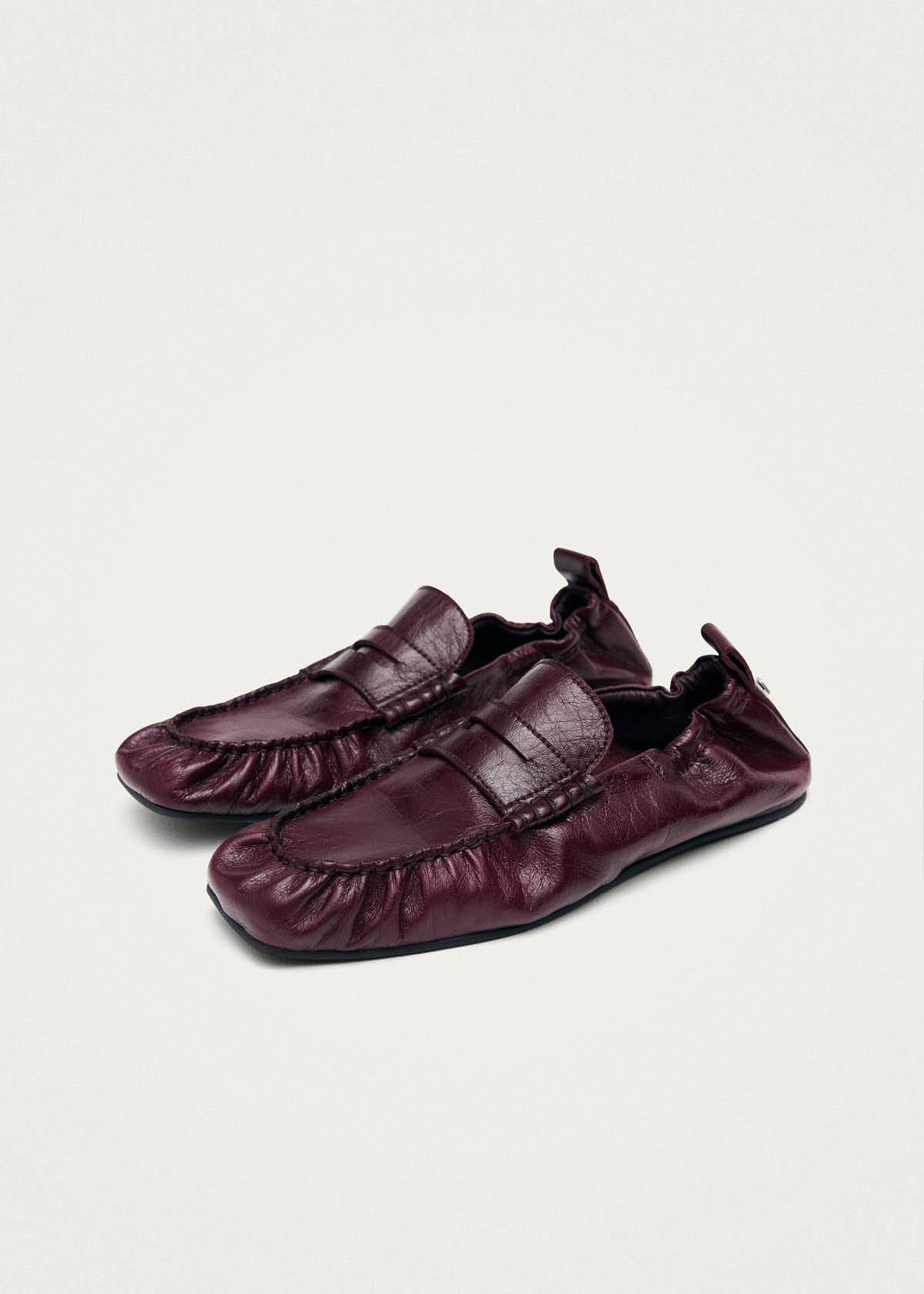 Sage Burgundy Leather Loafers