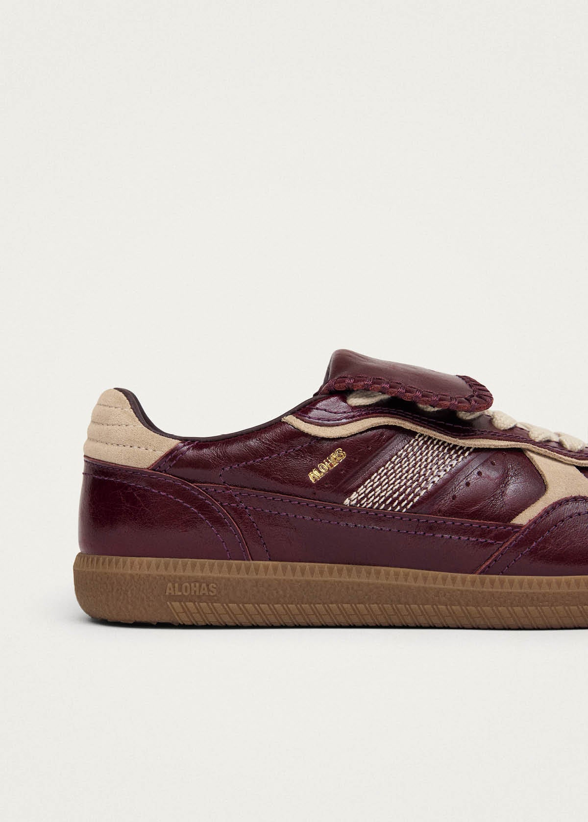 Tb.490 Club Patent Deep Burgundy Leather Sneakers