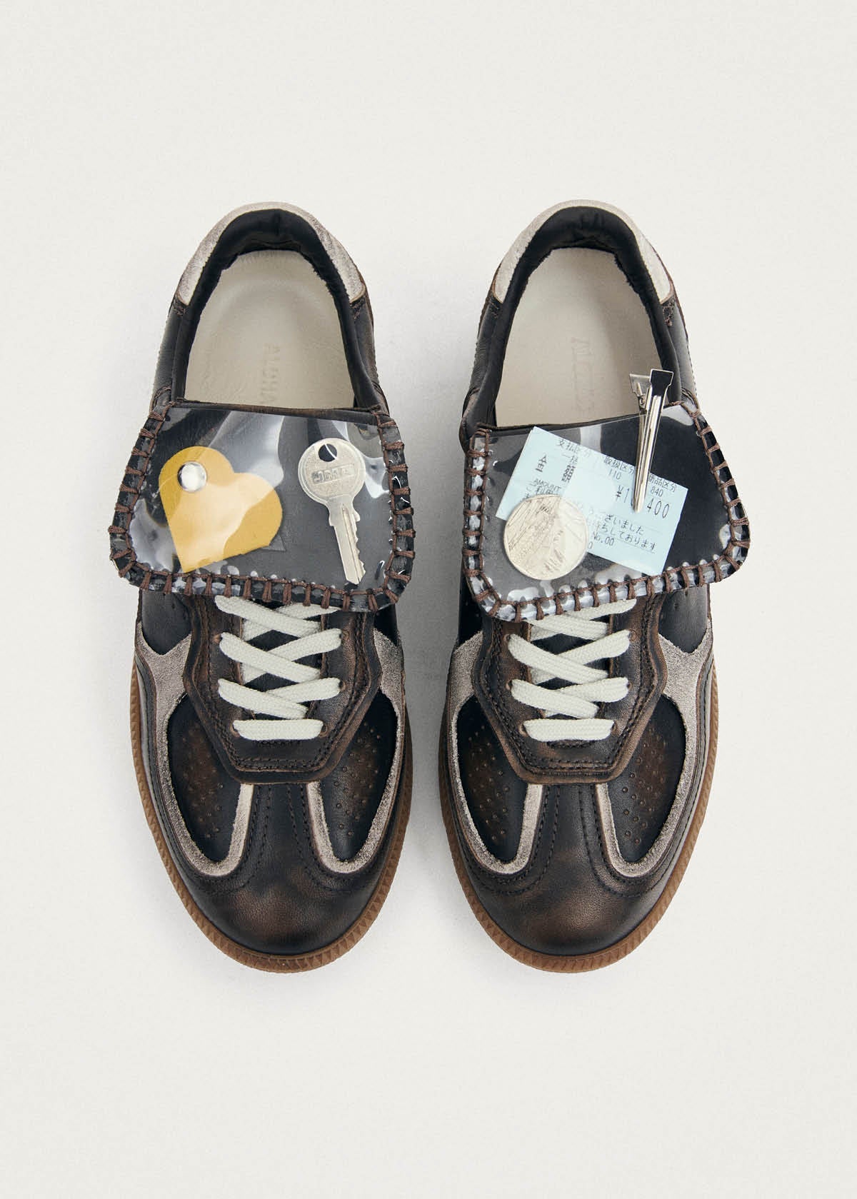 Tb.490 Club Vinyl Vintage Effect Brown Leather Sneakers