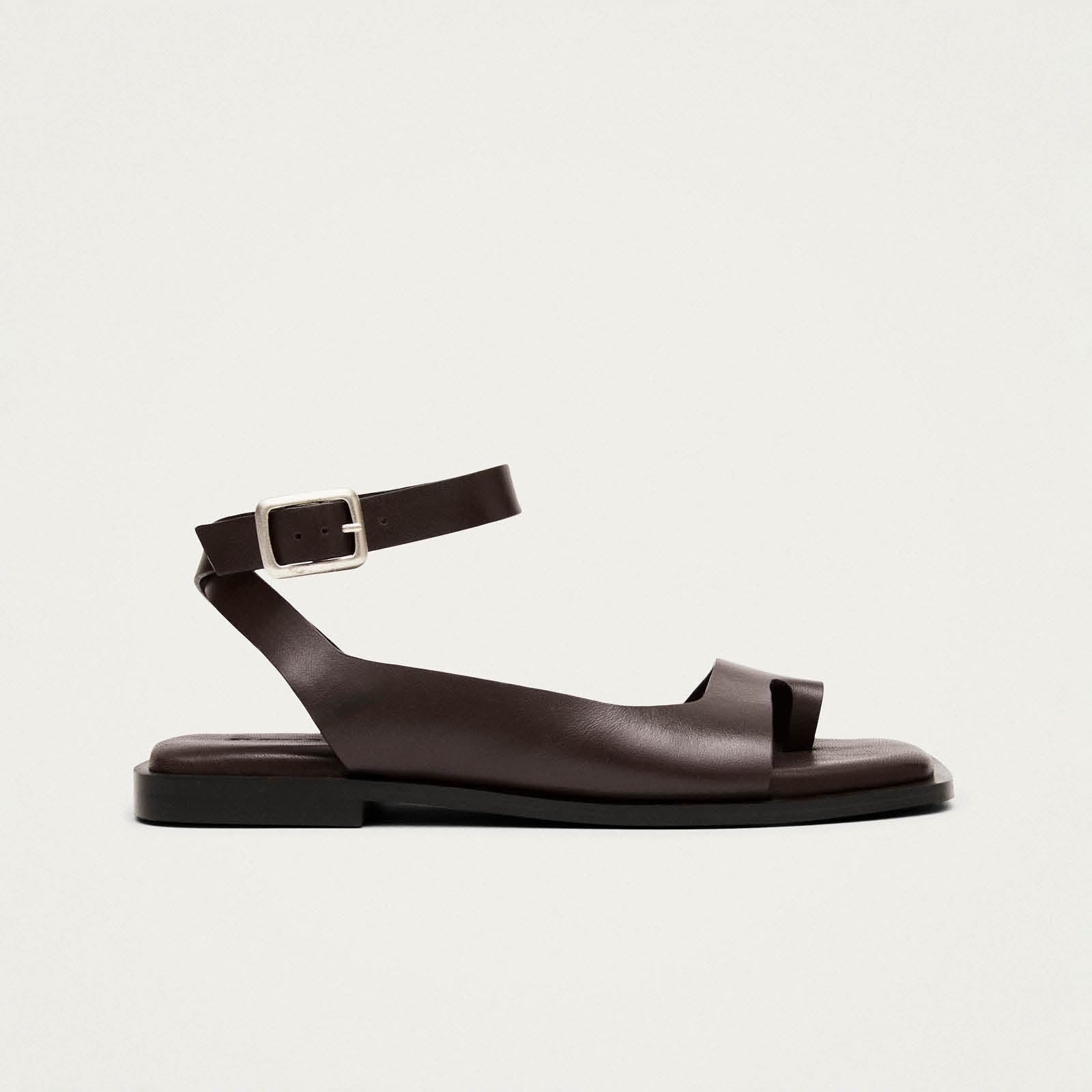 Tebas Brown Leather Sandals