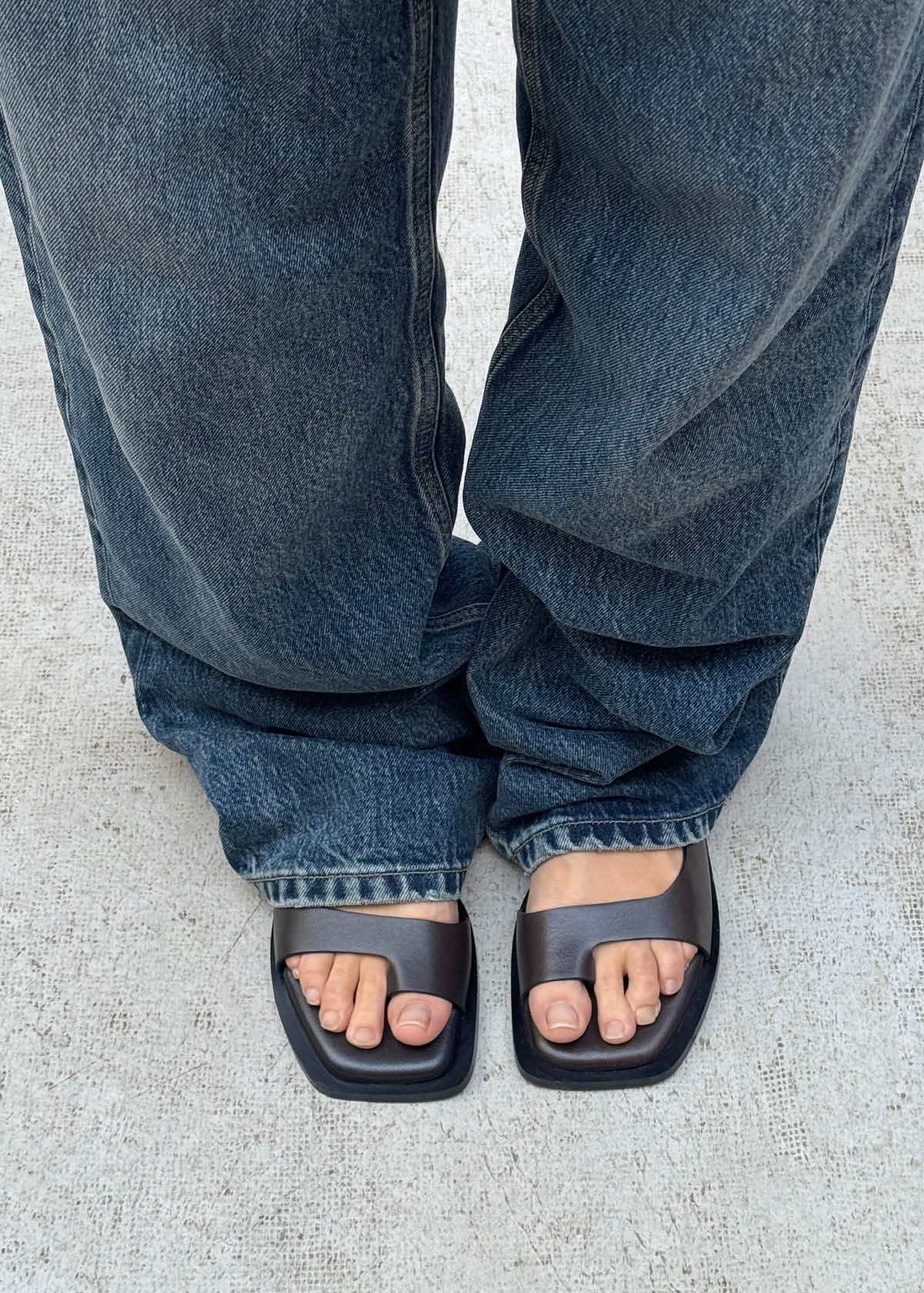 Tebas Brown Leather Sandals