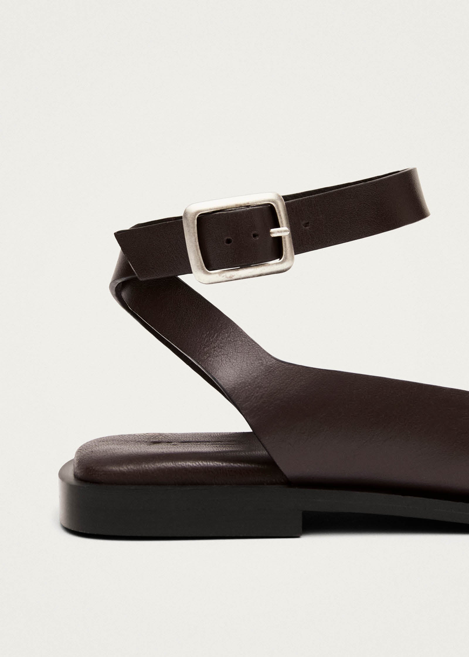 Tebas Brown Leather Sandals