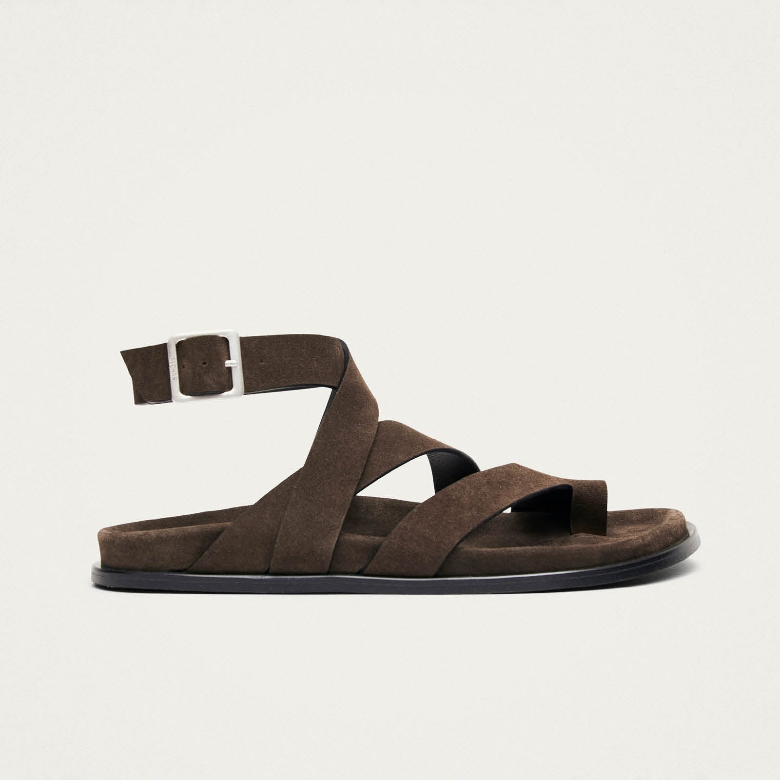Tide Suede Brown Leather Sandals