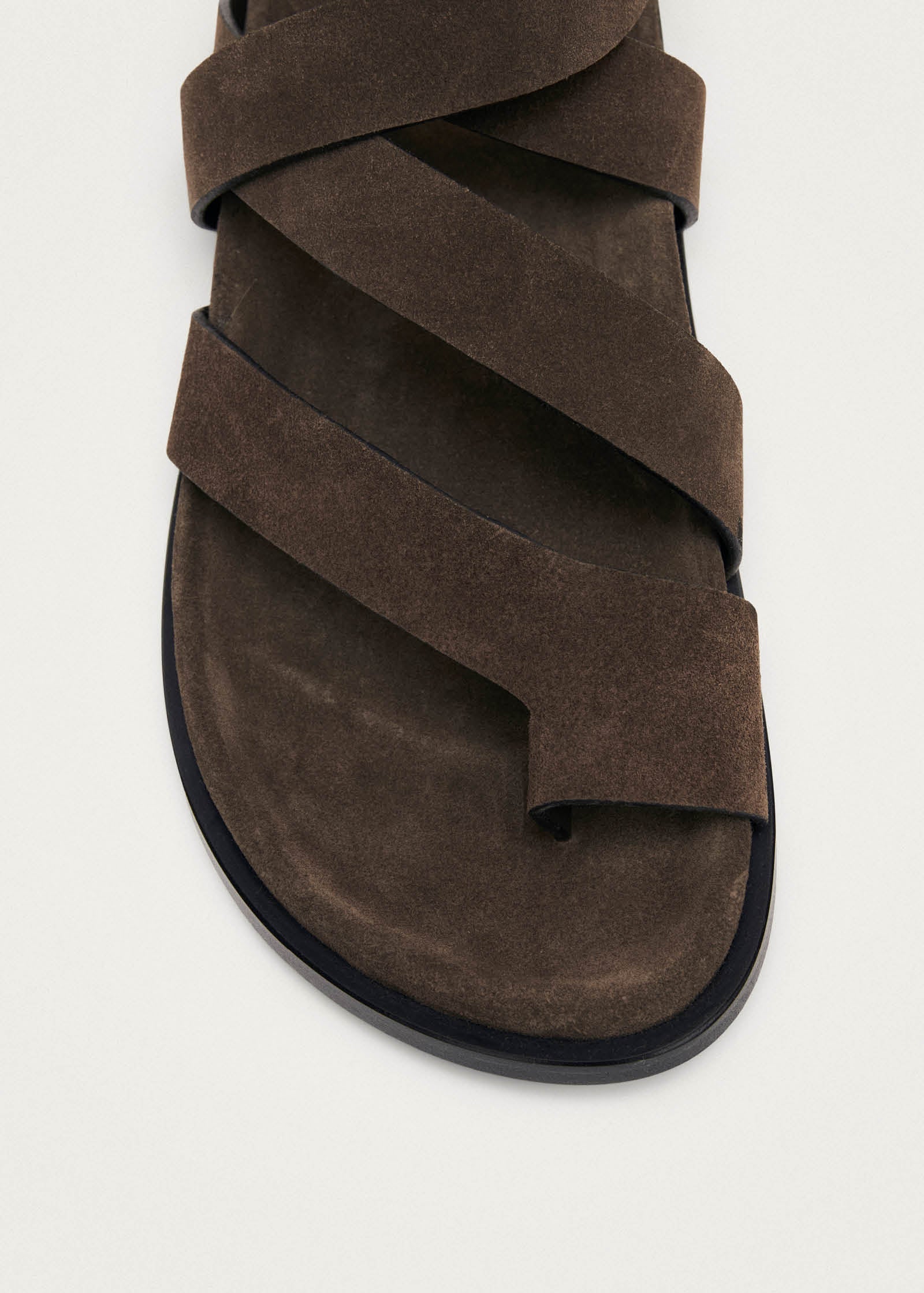 Tide Suede Brown Leather Sandals