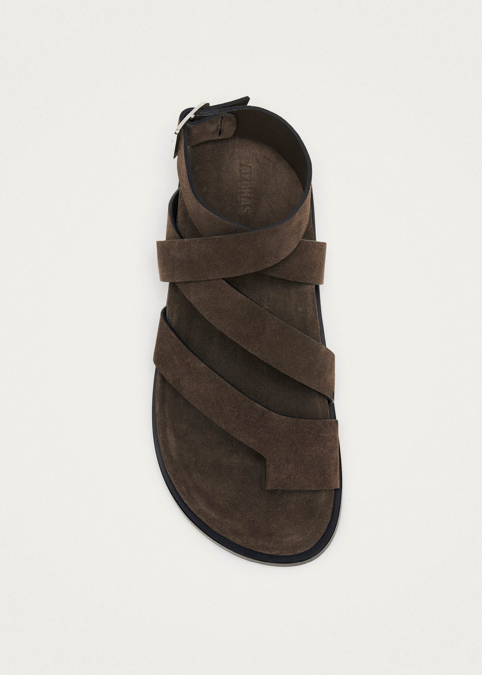 Tide Suede Brown Leather Sandals