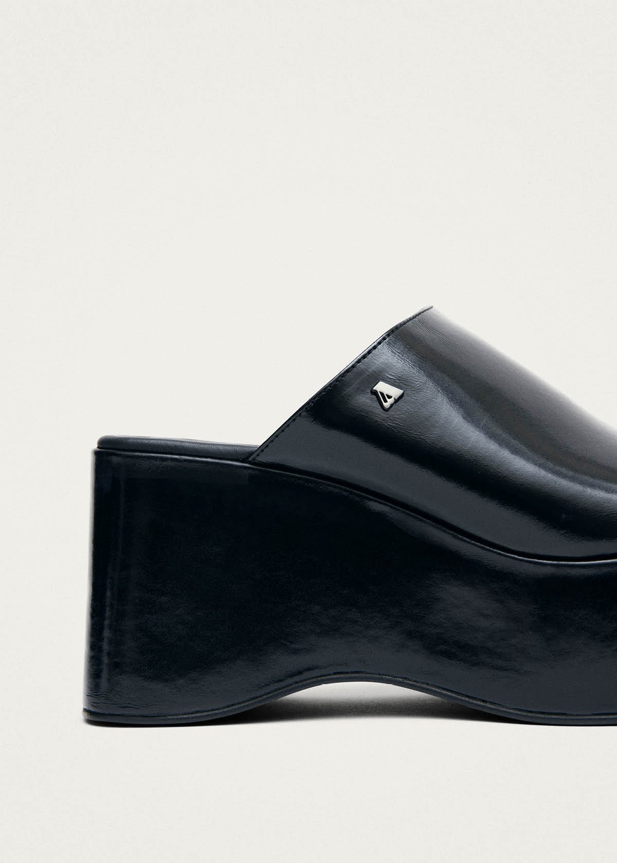 Vale Patent Black Leather Sandals