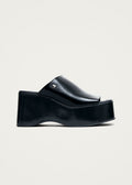 Vale Patent Black Leather Sandals