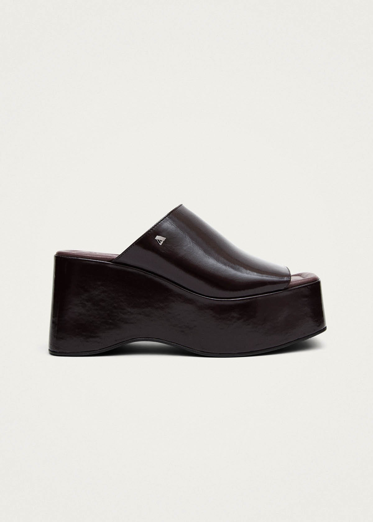 Vale Patent Brown Leather Sandals